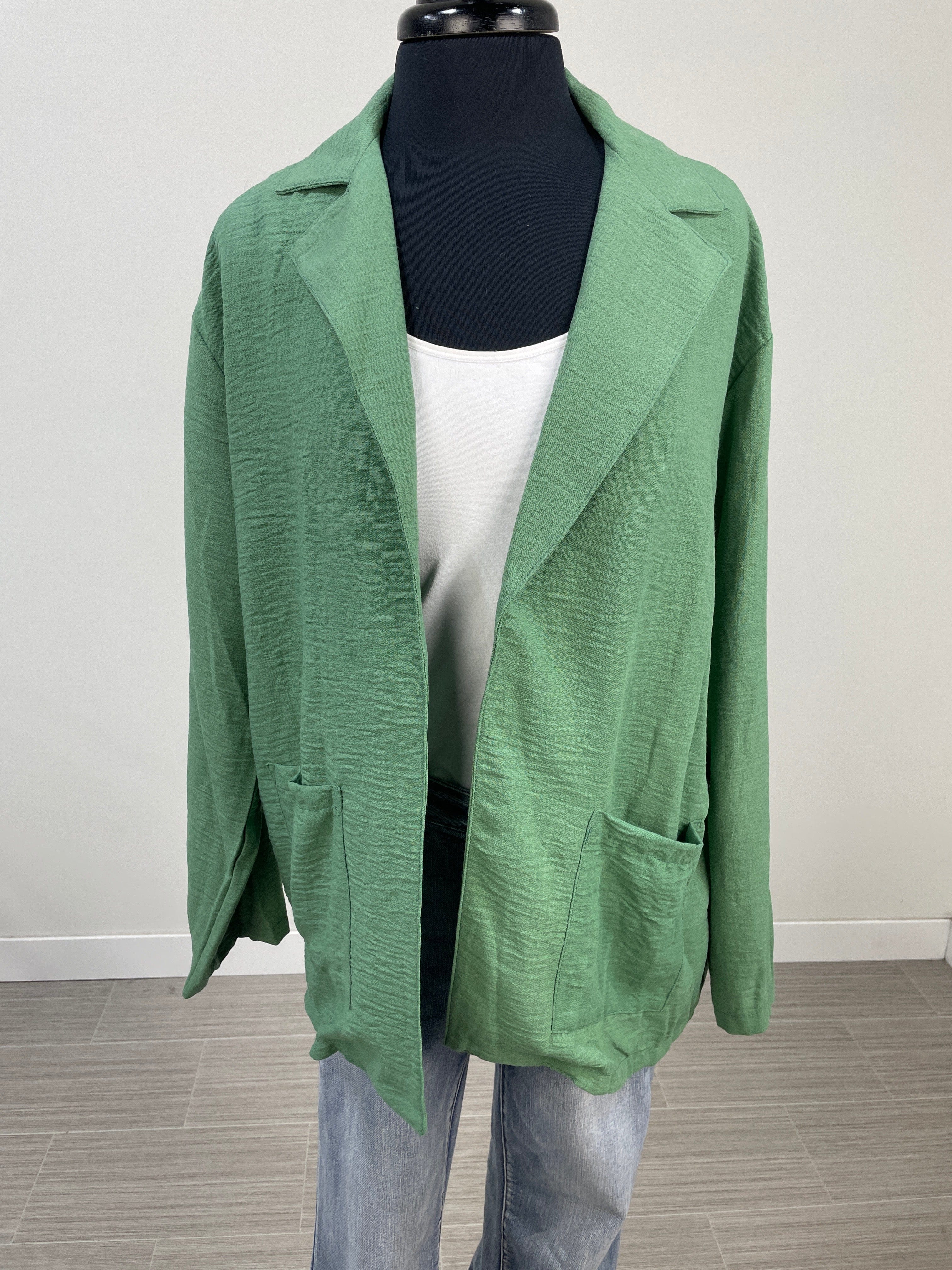 Green Front Pocket Blazer