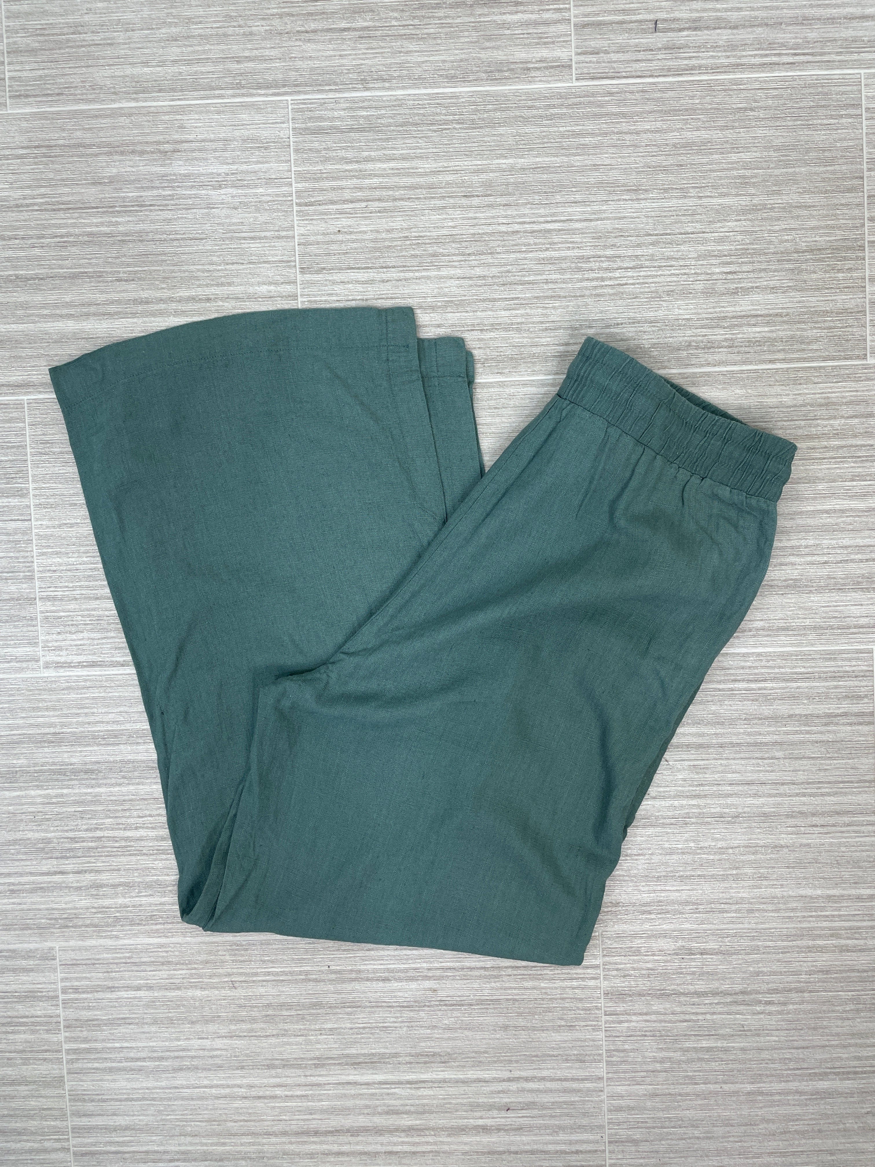 Jade Linen Drawstring Pants