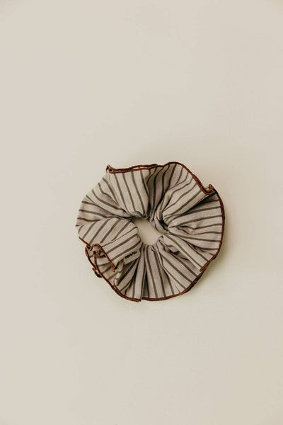 STRIPED CORSET SCRUNCHIE: PINK & MAROON