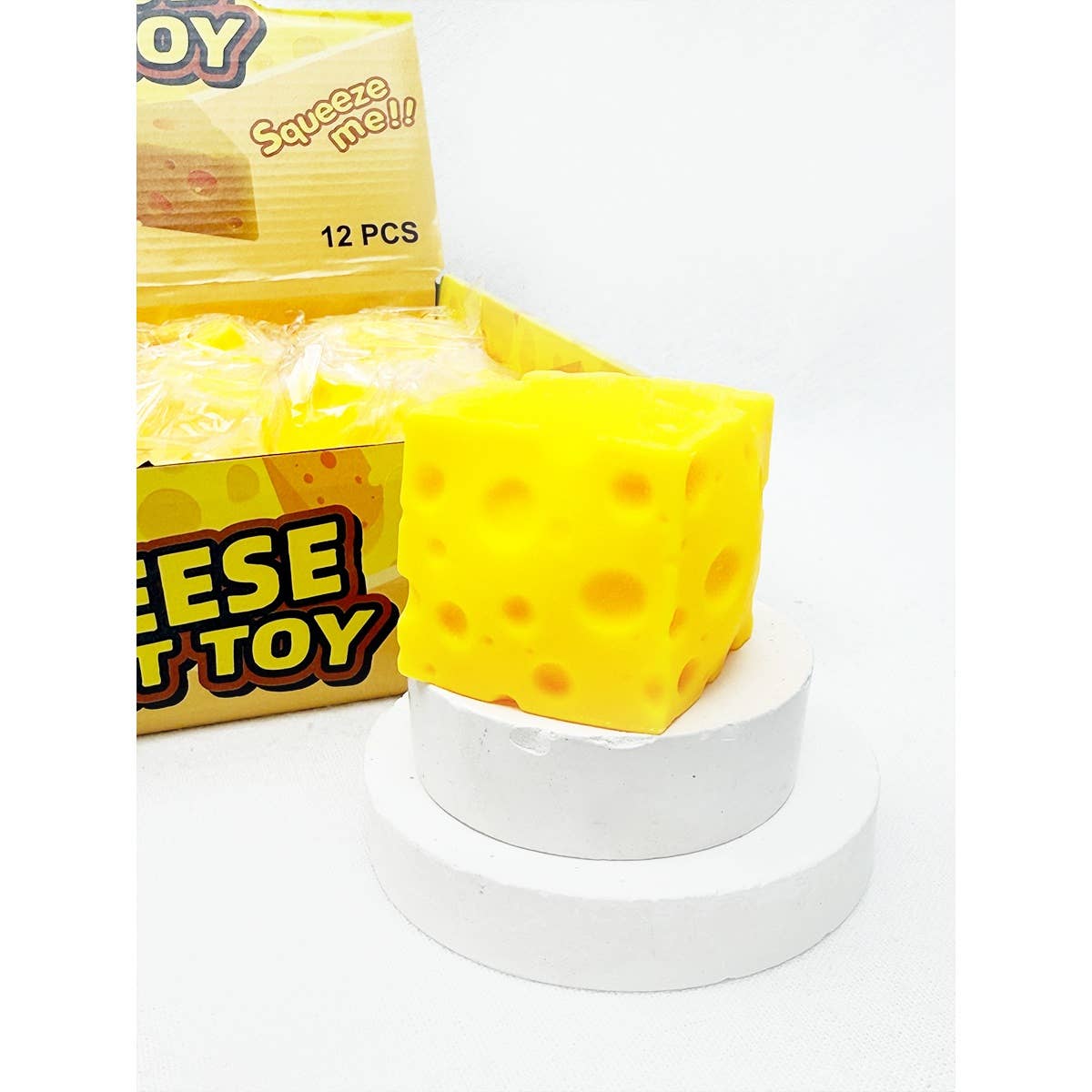 Viral Cheese Cube Squishy Toy