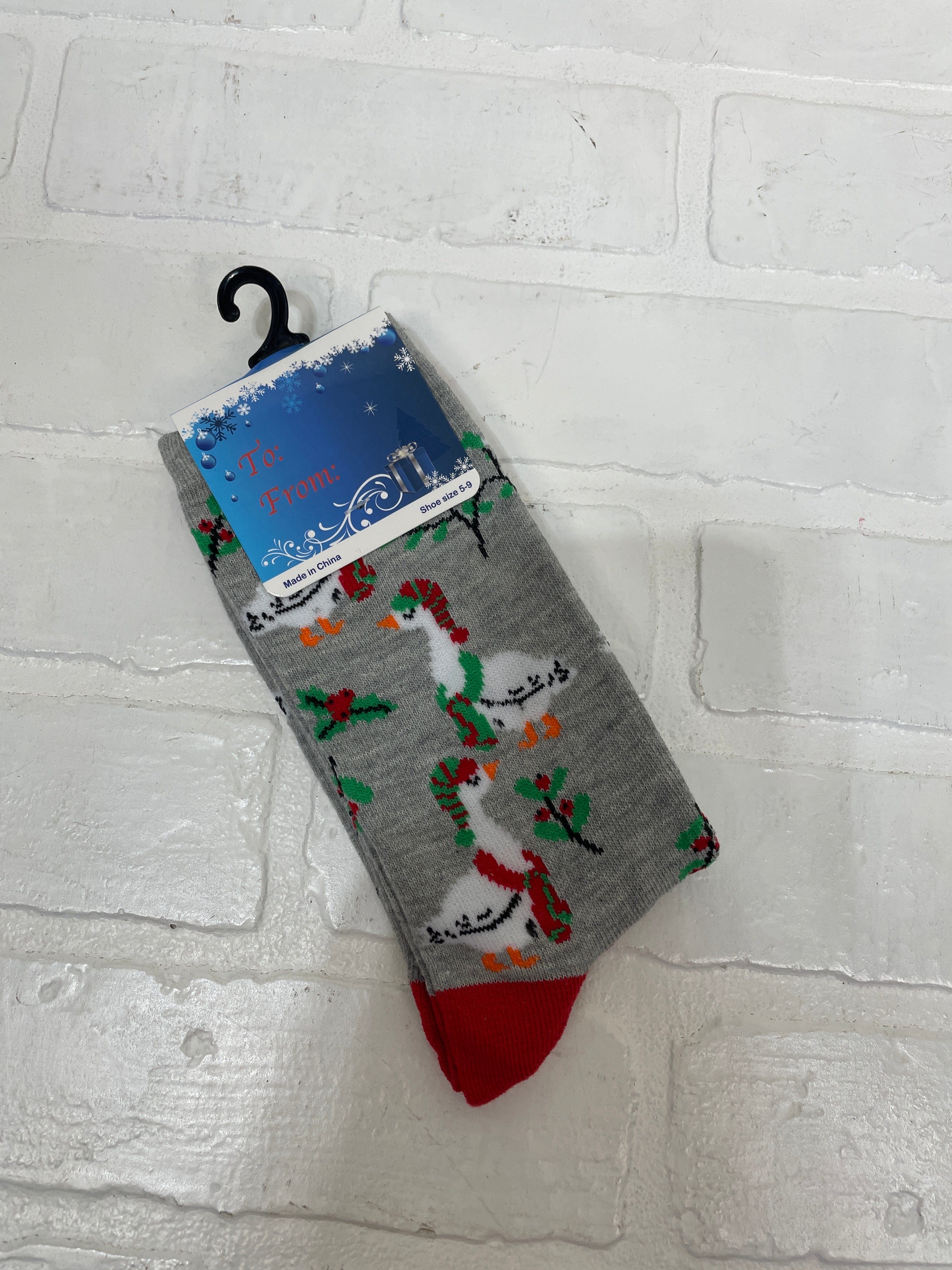 Grey Silly Goose Socks