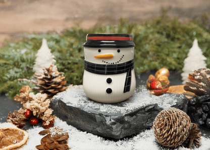 Snowman Candle Jar