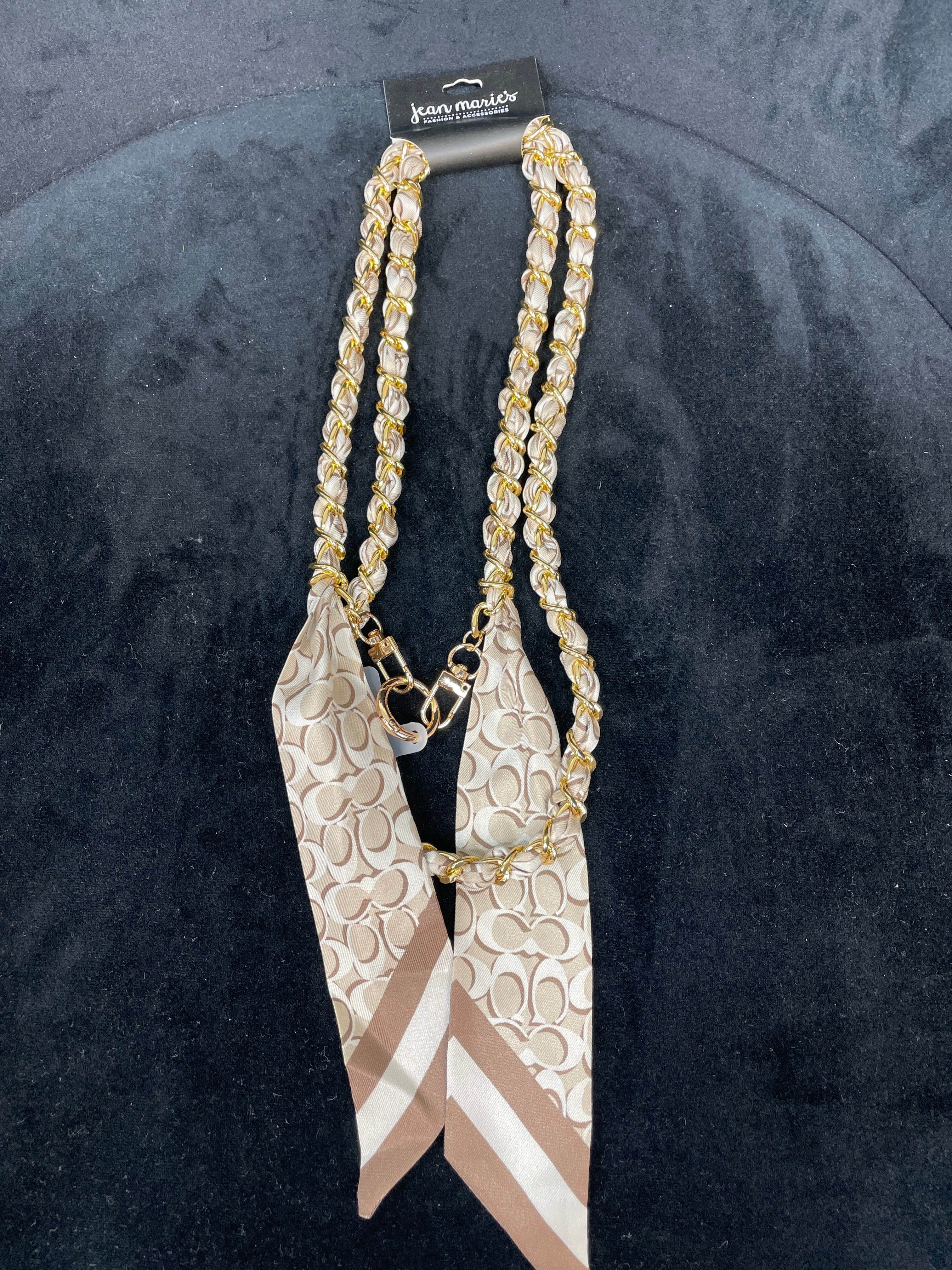 Cream Scarf Phone Chain