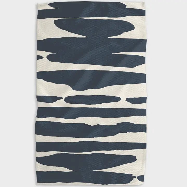 Geometry Reflected Midnight Tea Towel