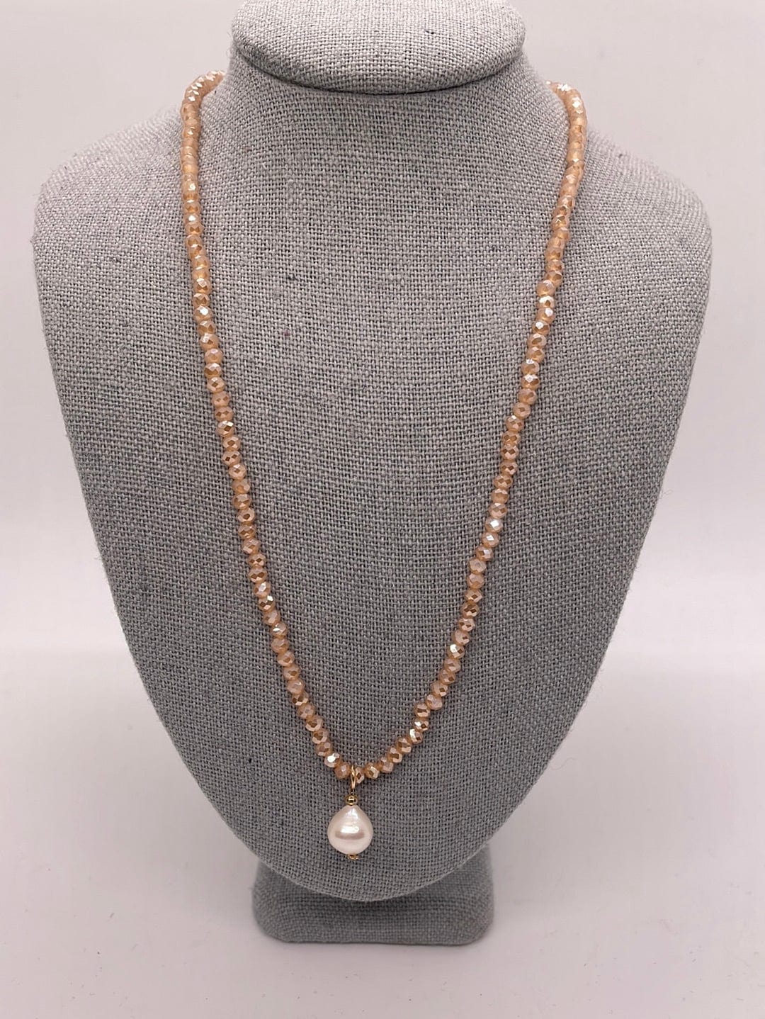Sand Crystal Freshwater Pearl Necklace