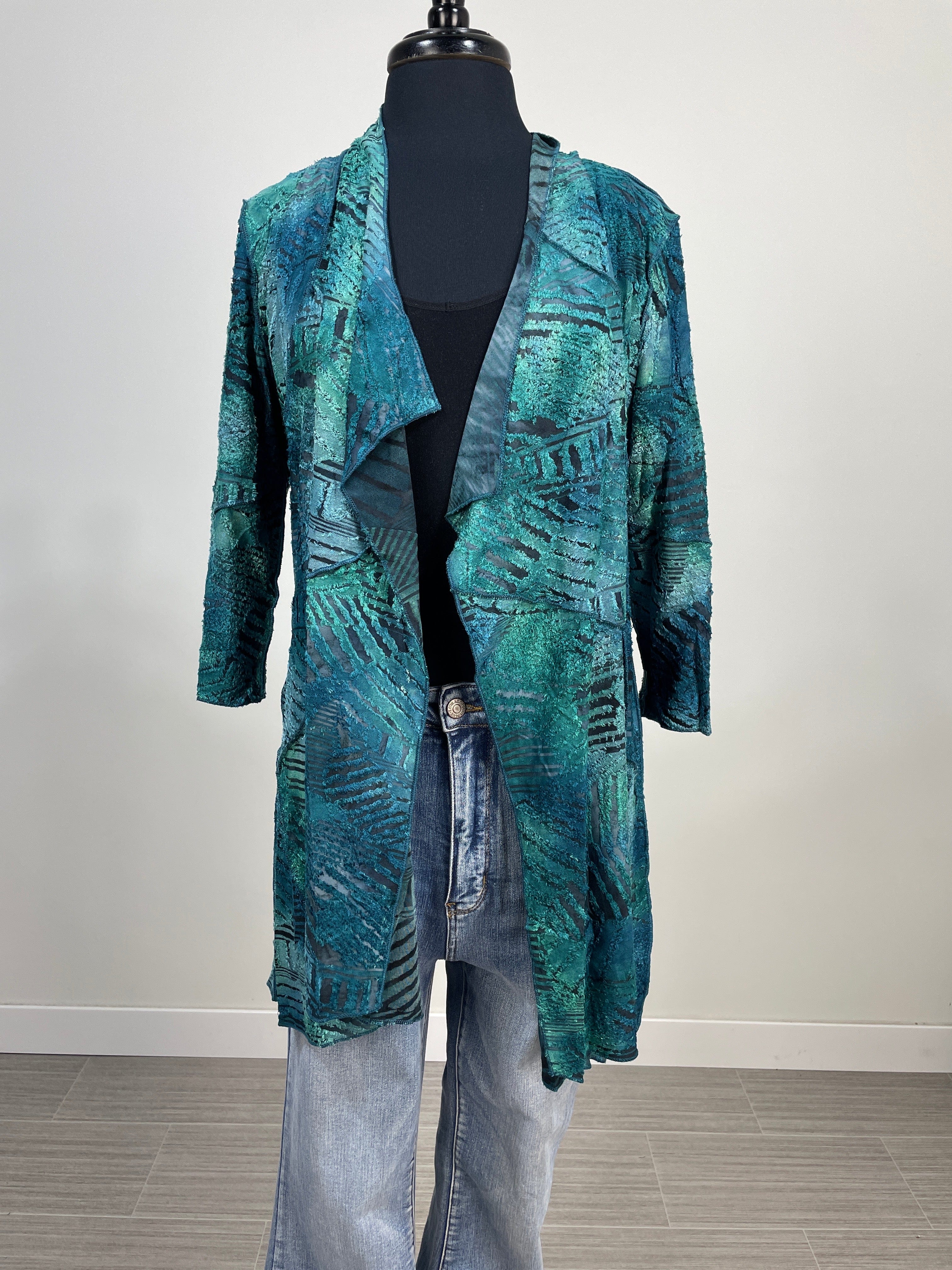 Teal Eyelash Jacket