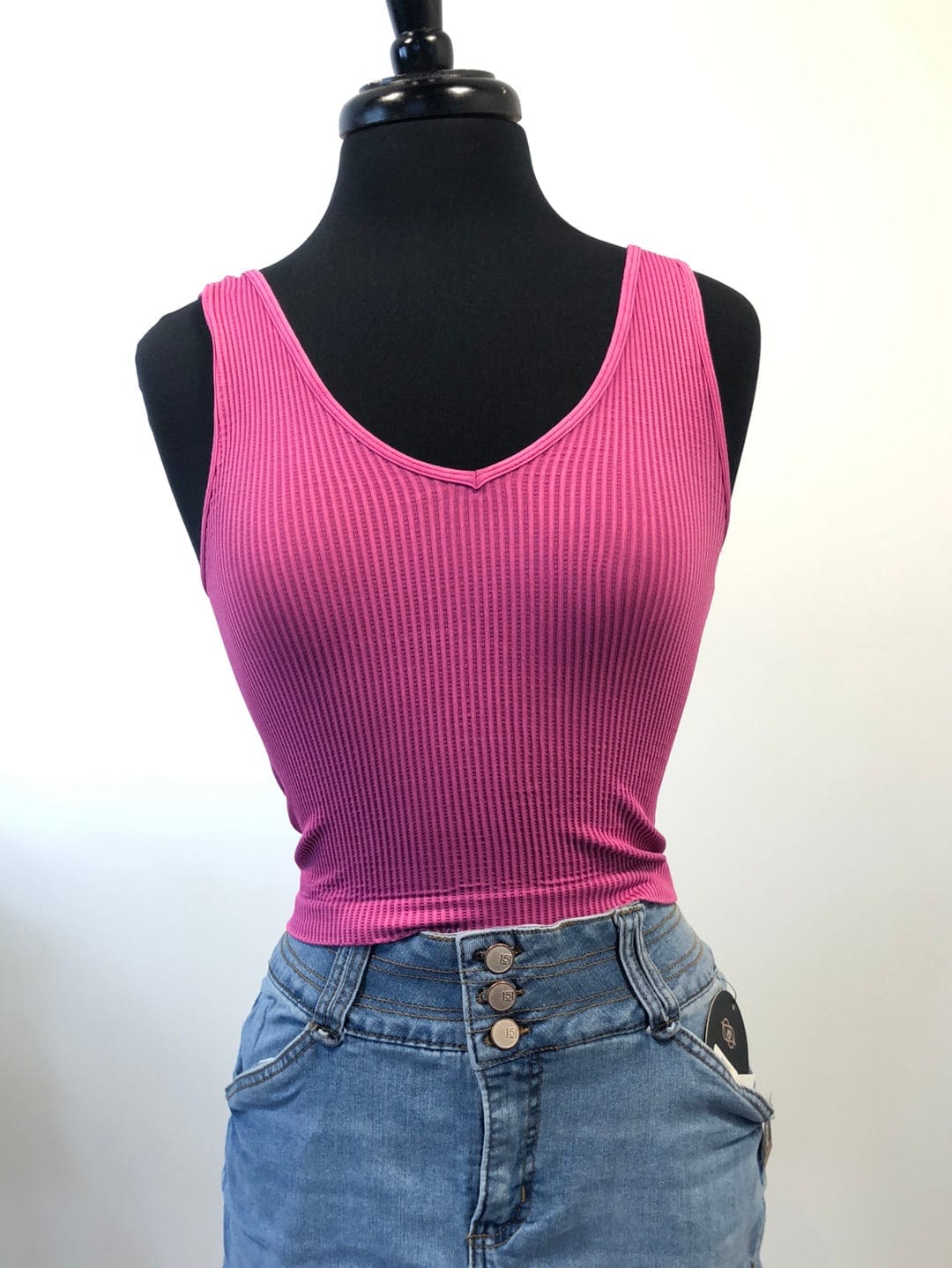 Magenta Vintage Reversible Crop Top