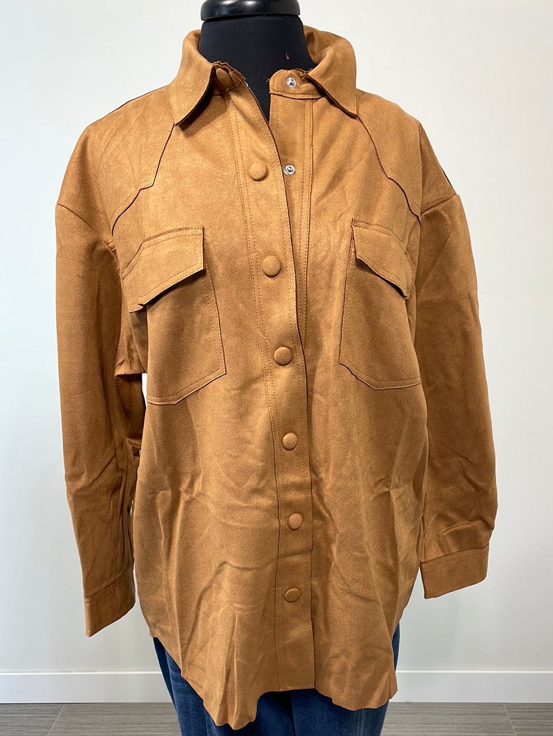 Camel Suede Shacket