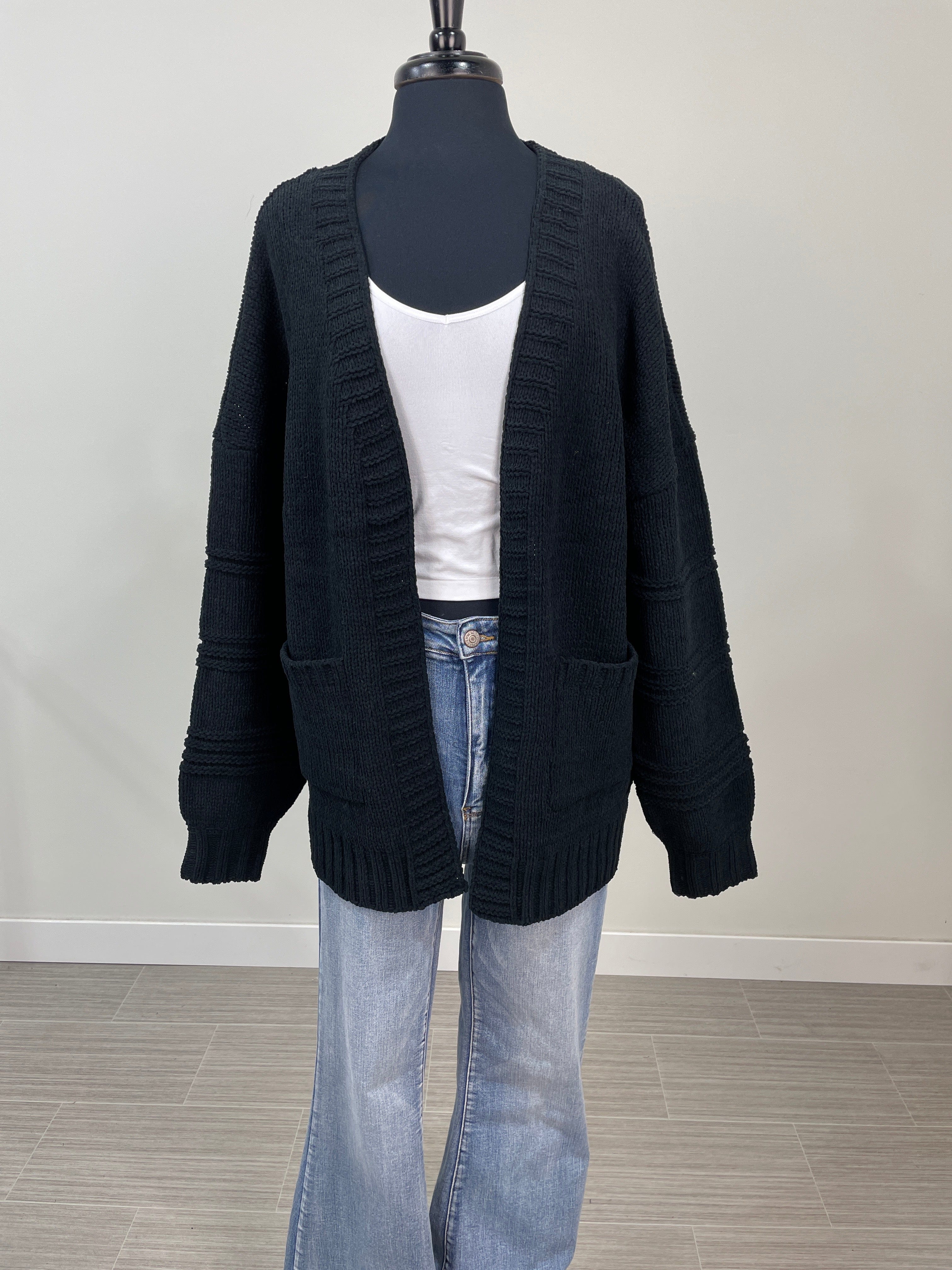 Black Sweater Cardigan