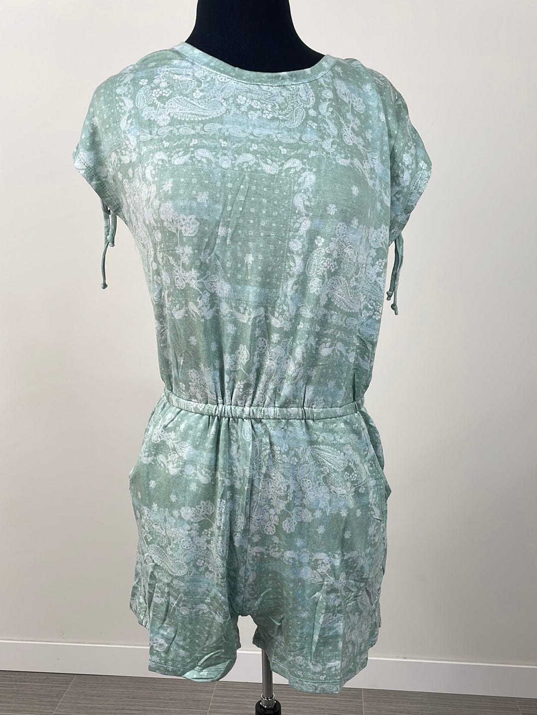 Green Paisley Romper