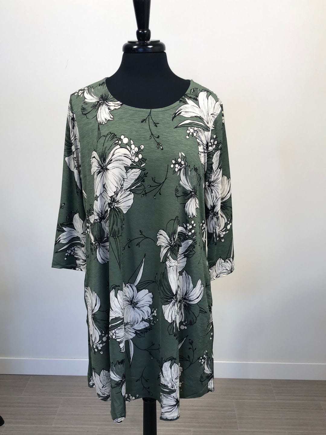 Olive & Ivory Floral Dress
