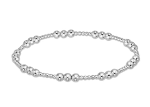 Classic Joy Pattern 4mm Bead Bracelet - Sterling