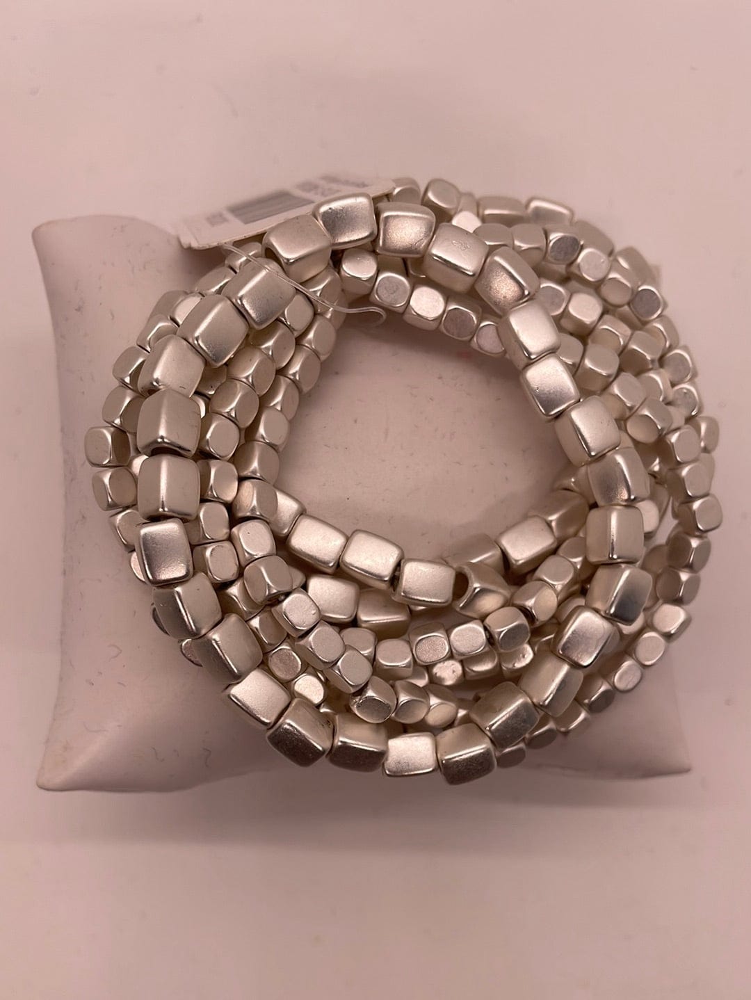 Silver Metal Nugget Stackable Bracelet