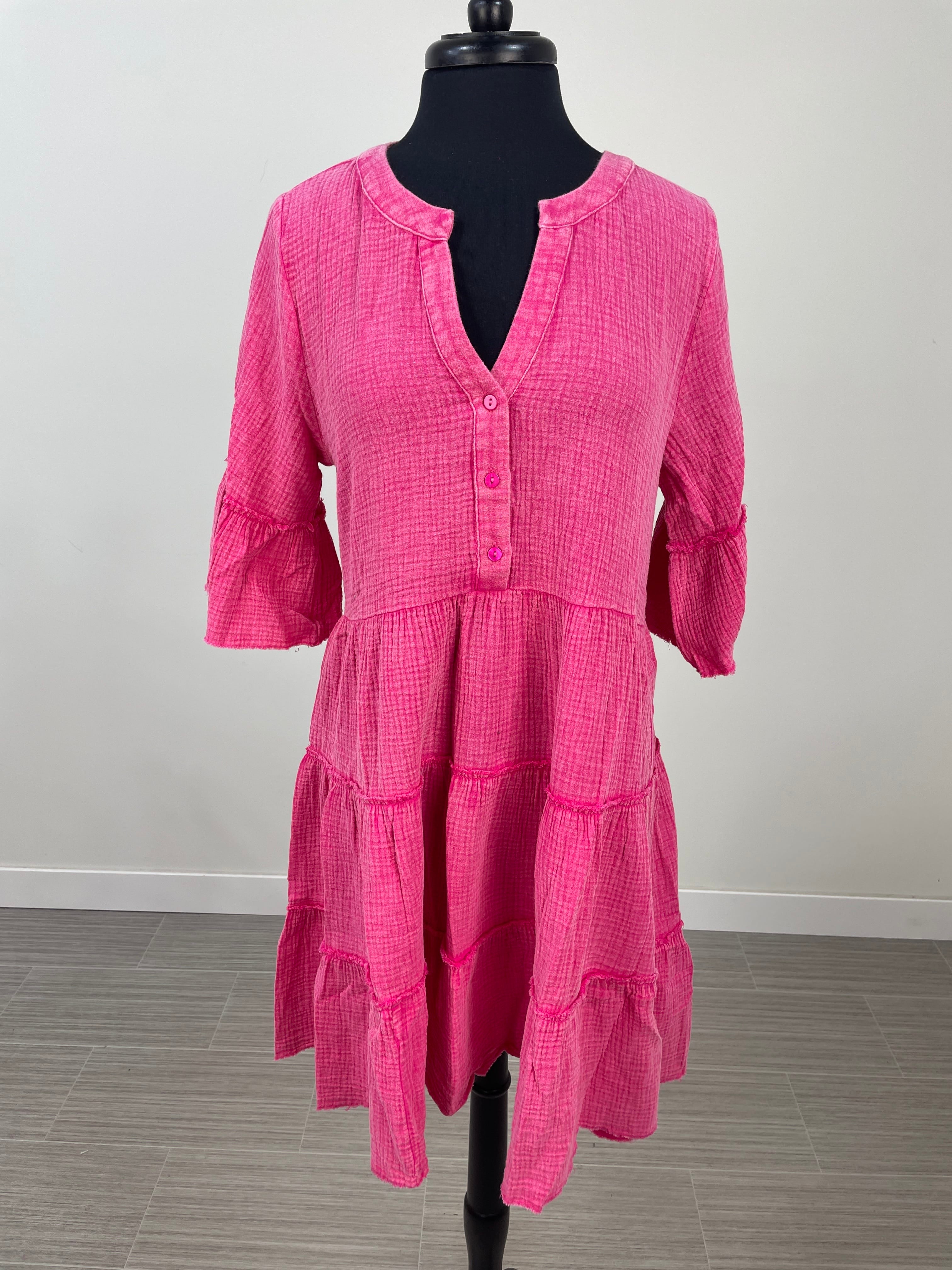 Fuchsia Gauze Dress