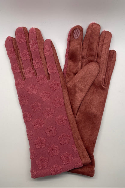 Dusty Rose Petunia Dual Texture Glove