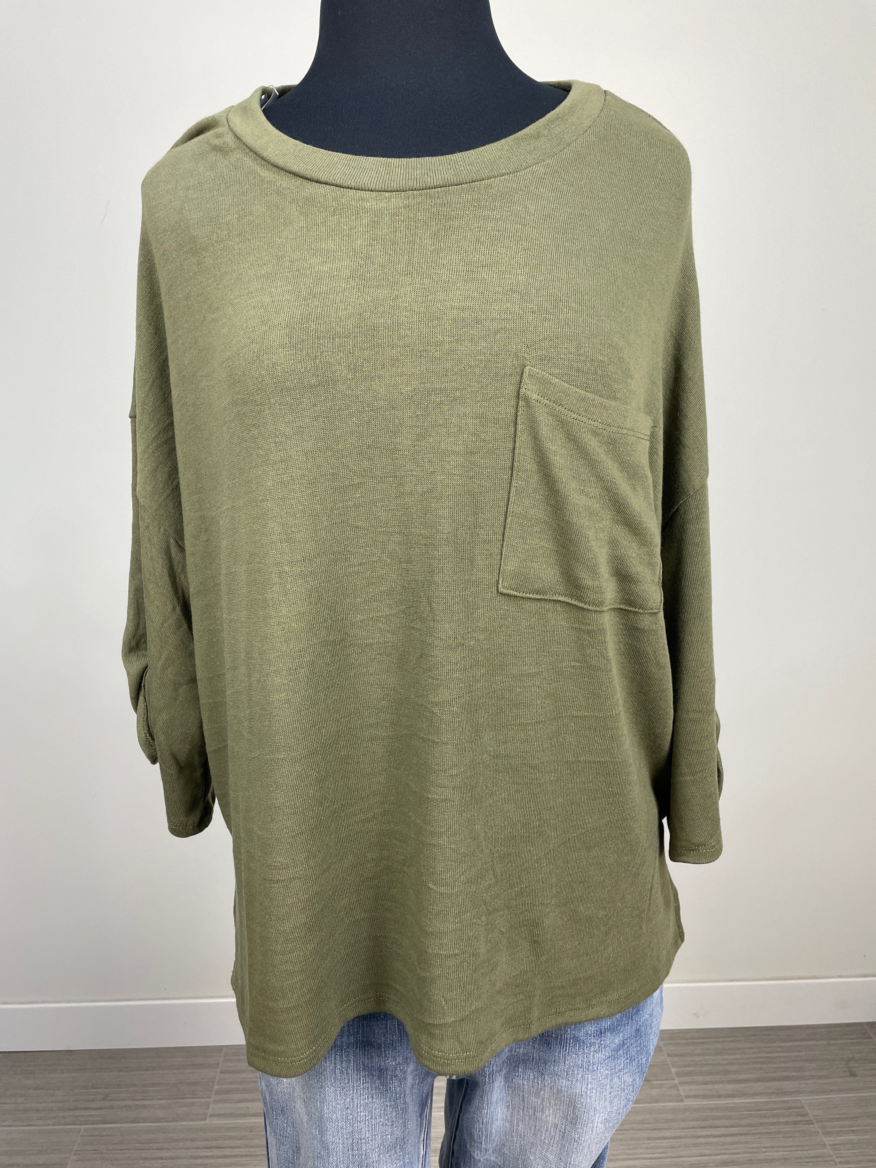 Olive Hacci Pocket Top