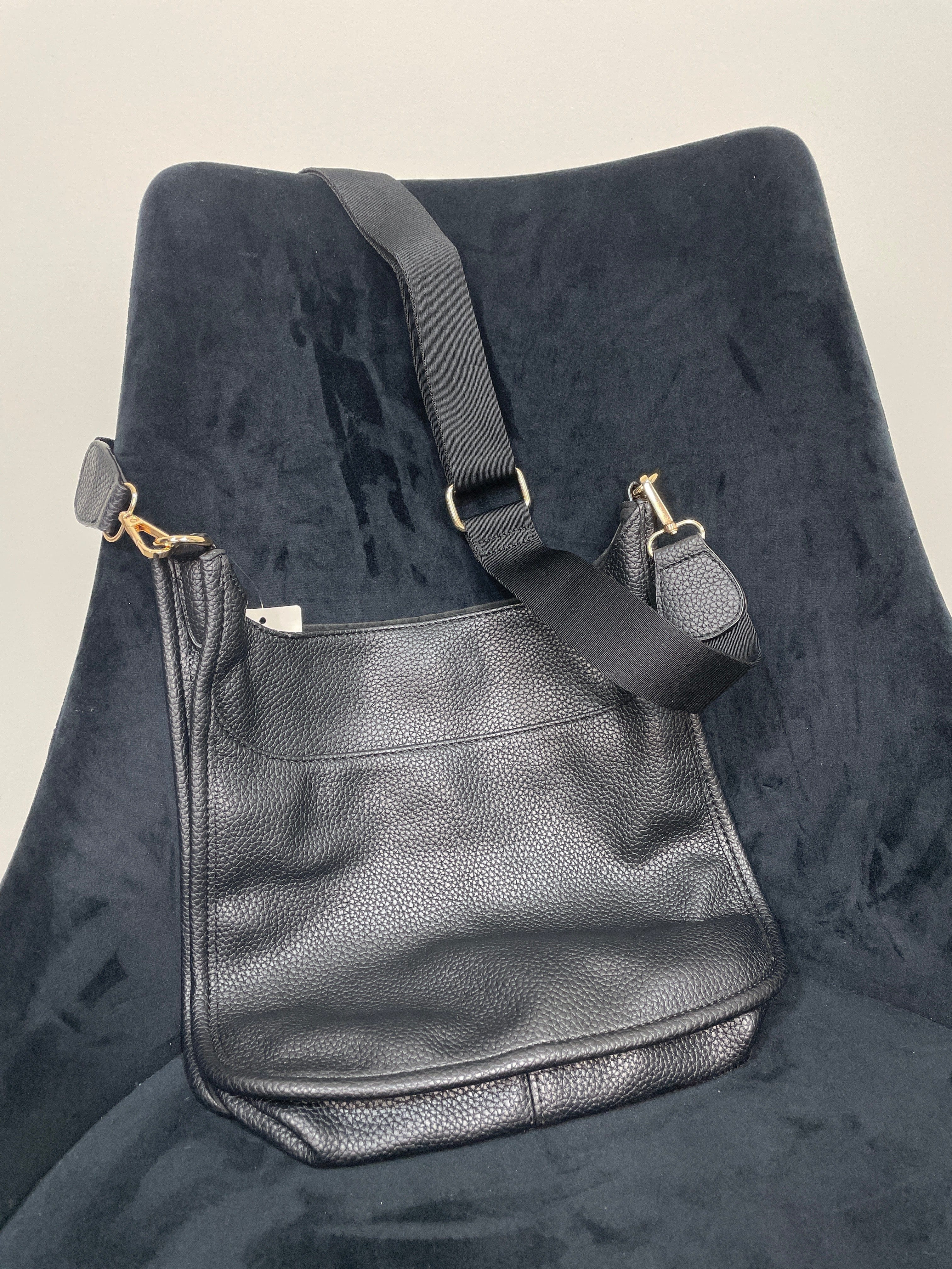 Black Crossbody Messenger Bag