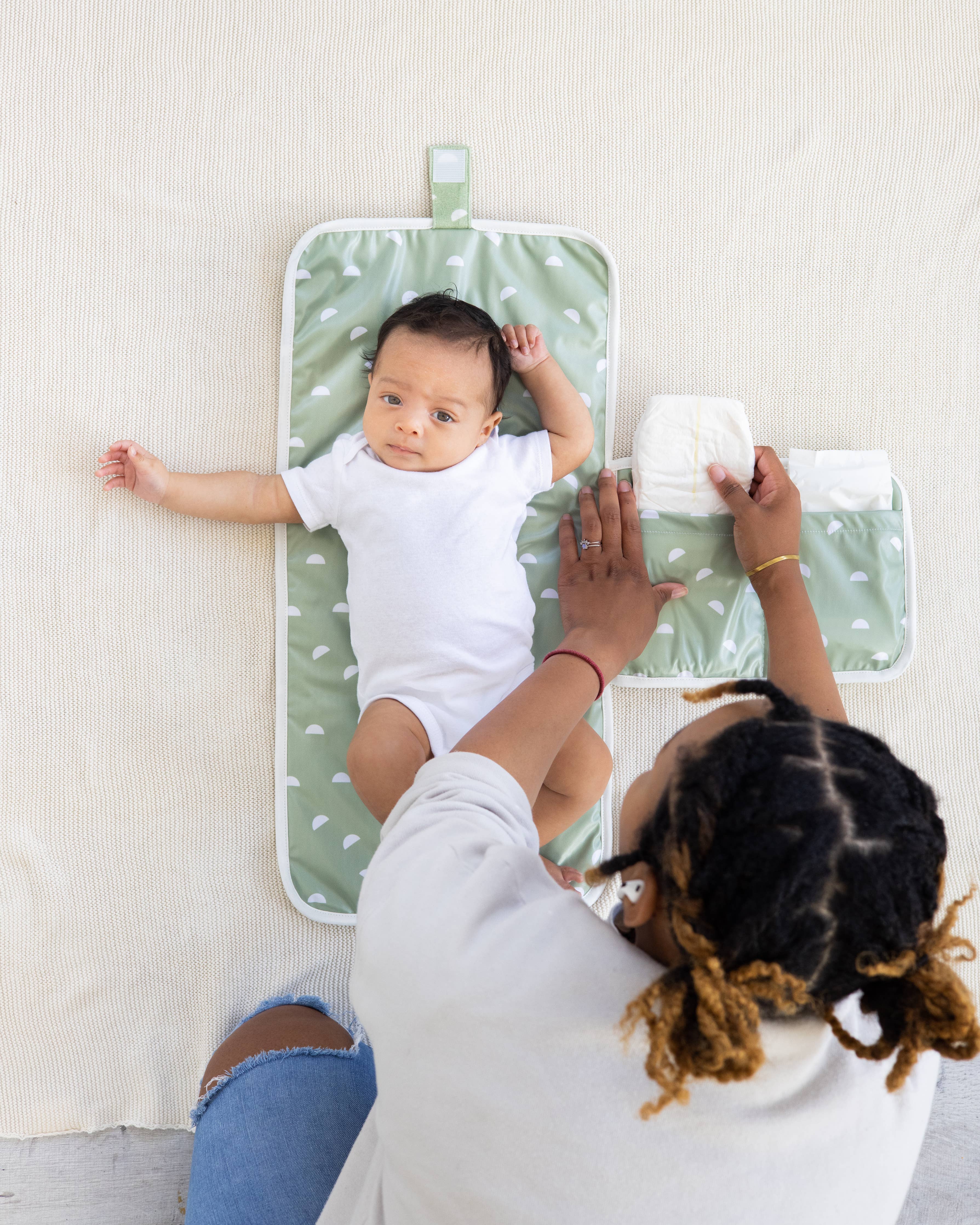 Organic Sage Travel Changing Mat, Diaper Bag Changing Pad