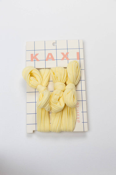 BOW SLICK BACK HAIR TIES: DUSTY BLUE