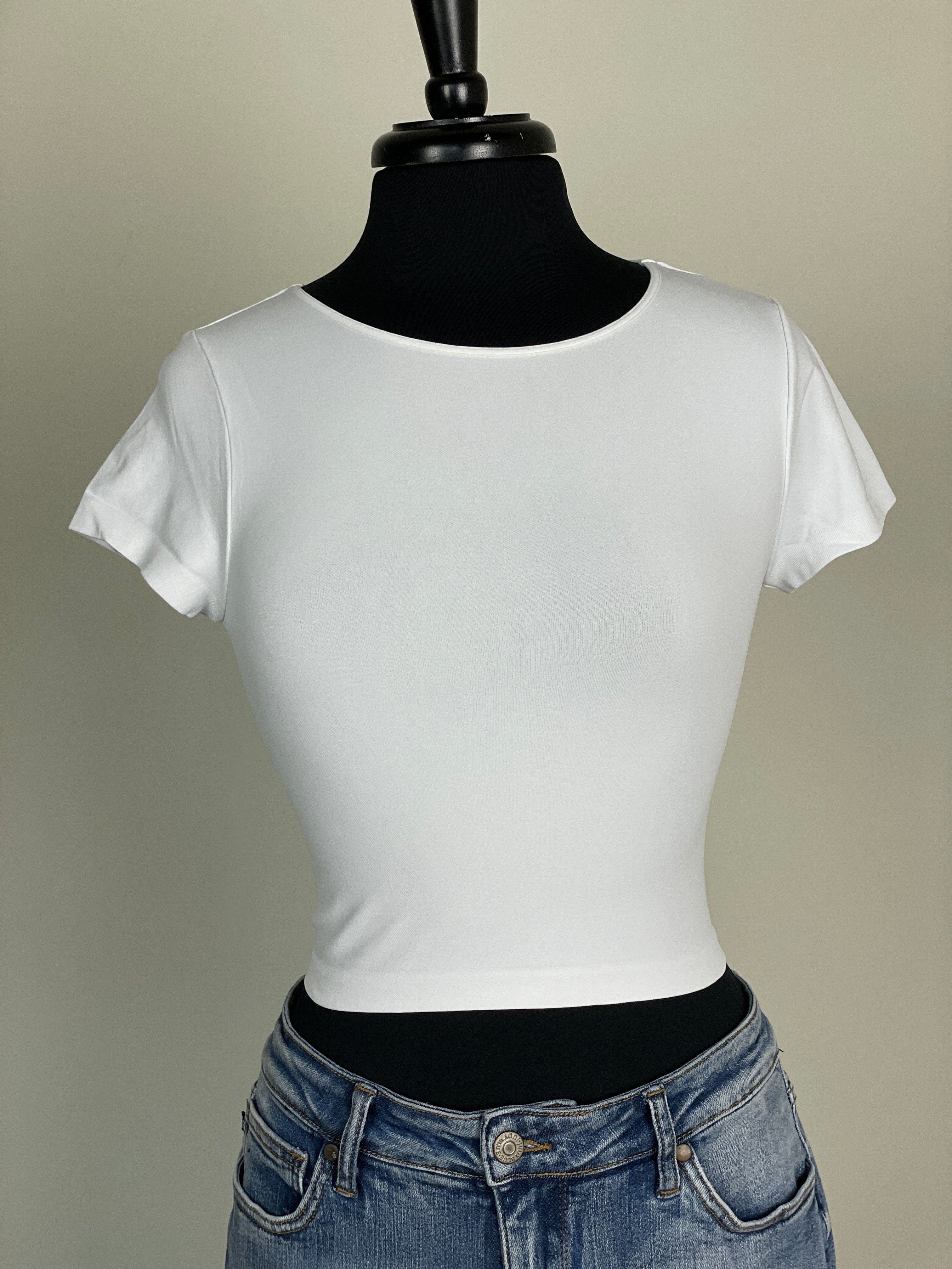 White Jersey Solid Baby Tee