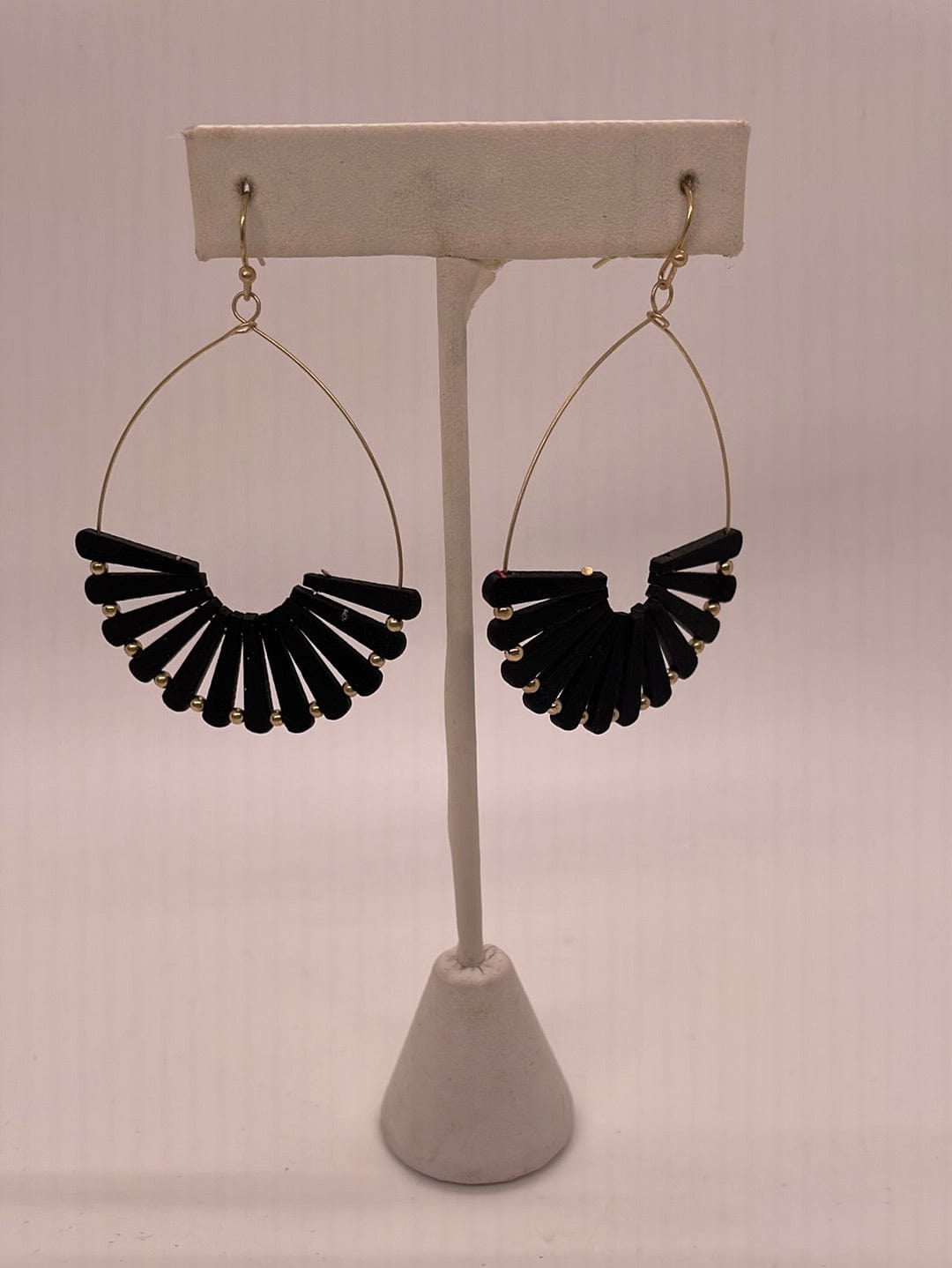 Black Wooden Detail Earring