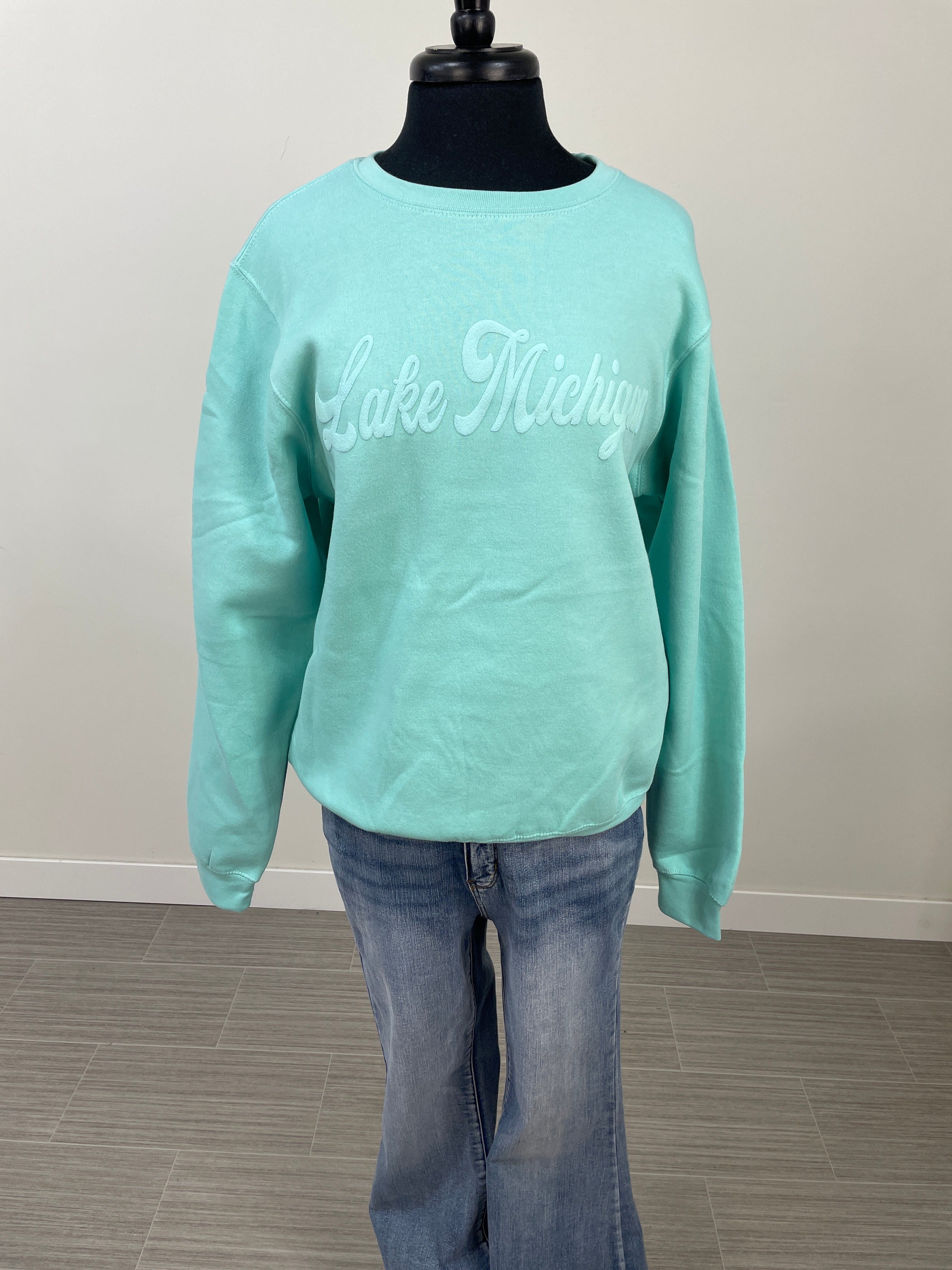 Cool Blue Lake MI Pullover