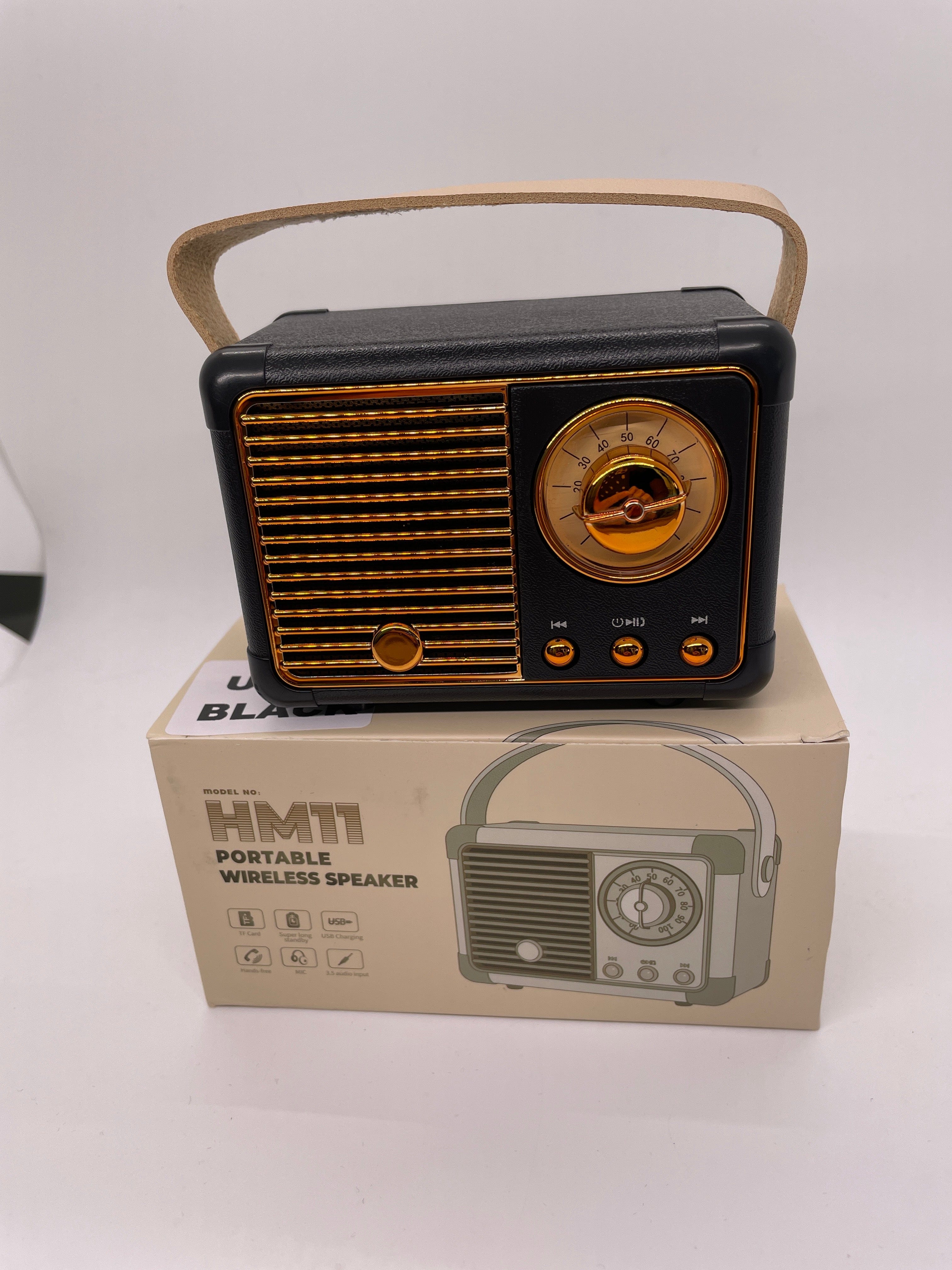 Black Retro Bluetooth Speaker
