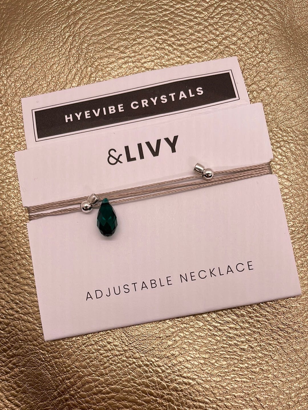 Hyevibe Crystal Slider - Emerald on Silver