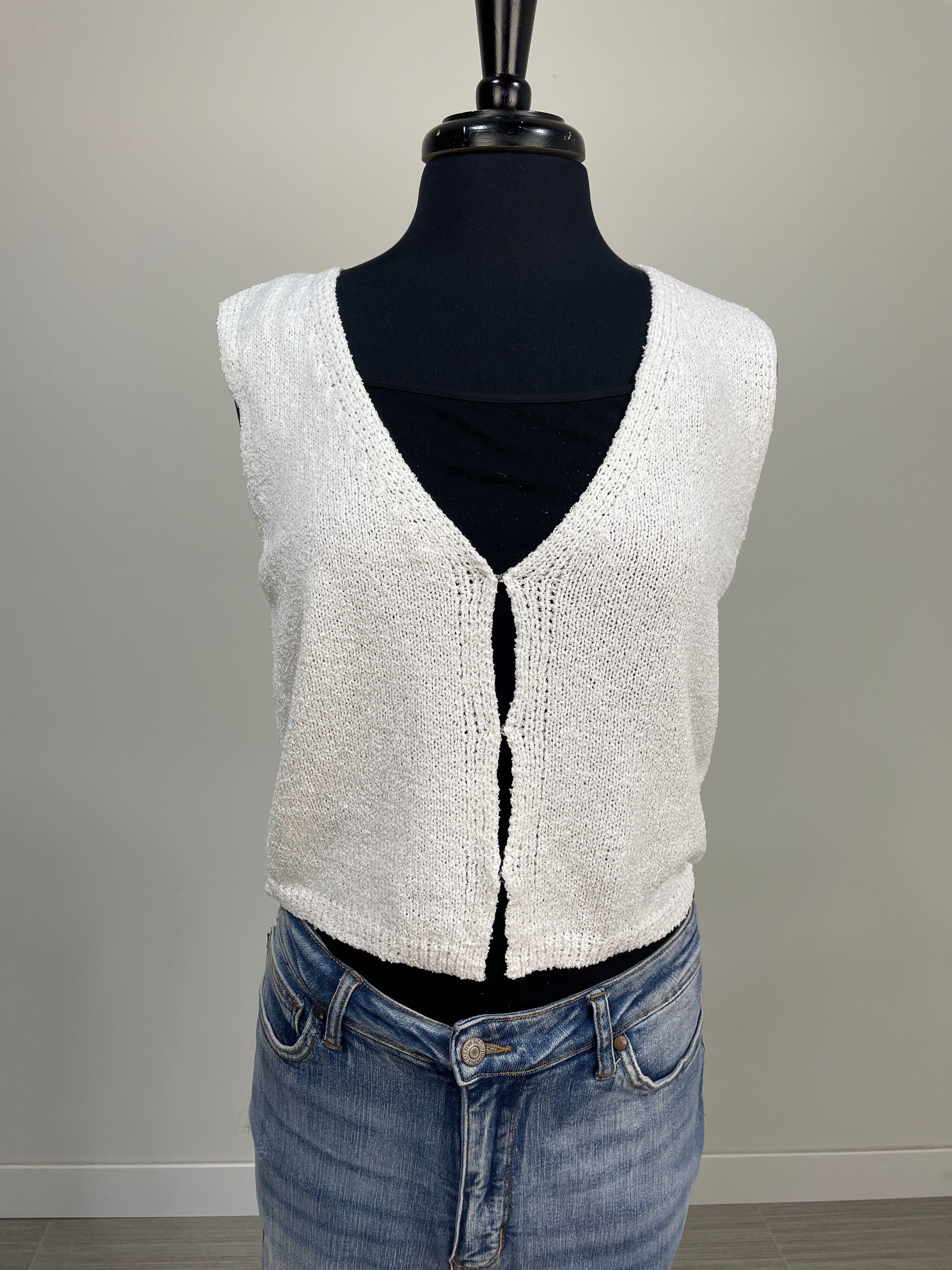 Off White Hook & Eye Sweater Vest