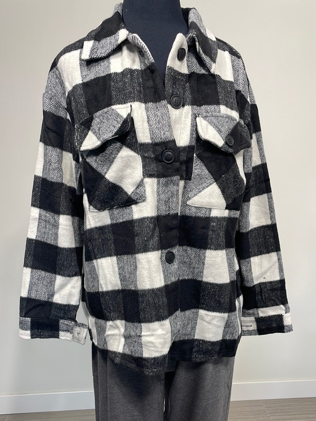 Black and White Plaid Shacket