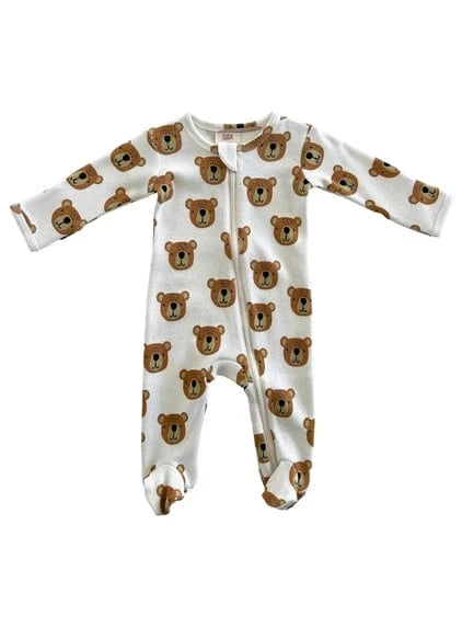 Baby Bear Organic Zip Footie
