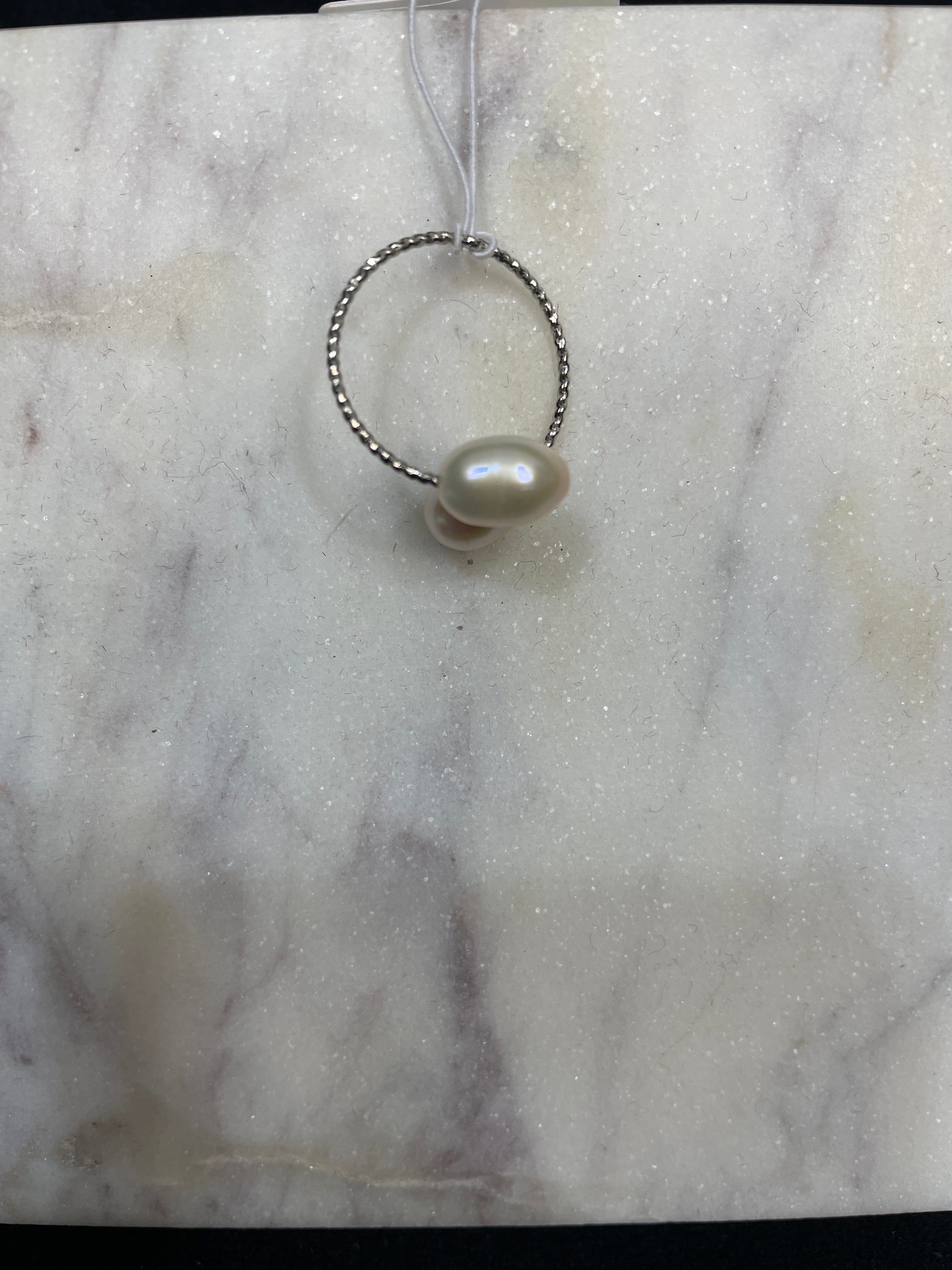 Silver Pearl Adjustable Ring