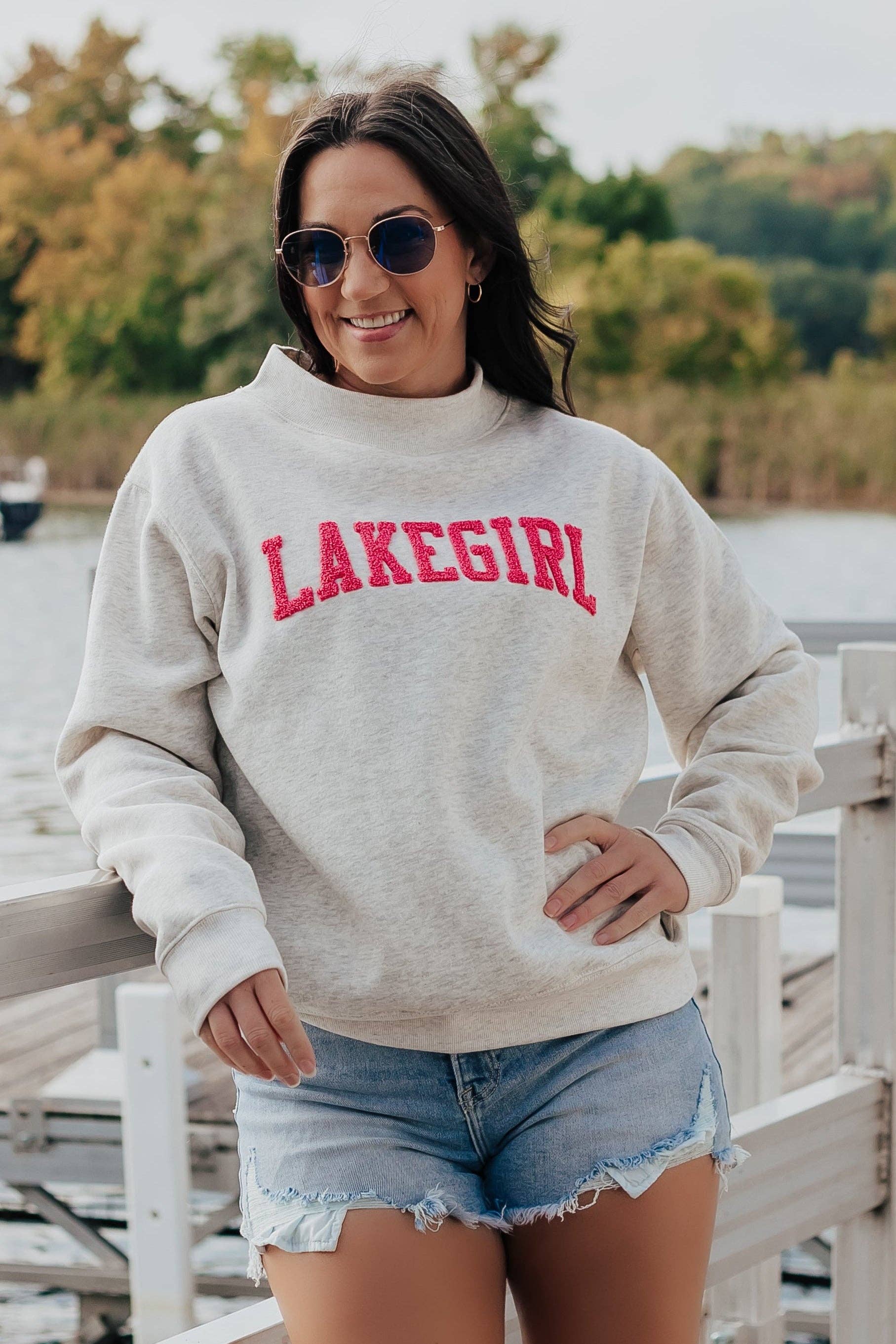 Oatmeal Classic Fleece Mockneck