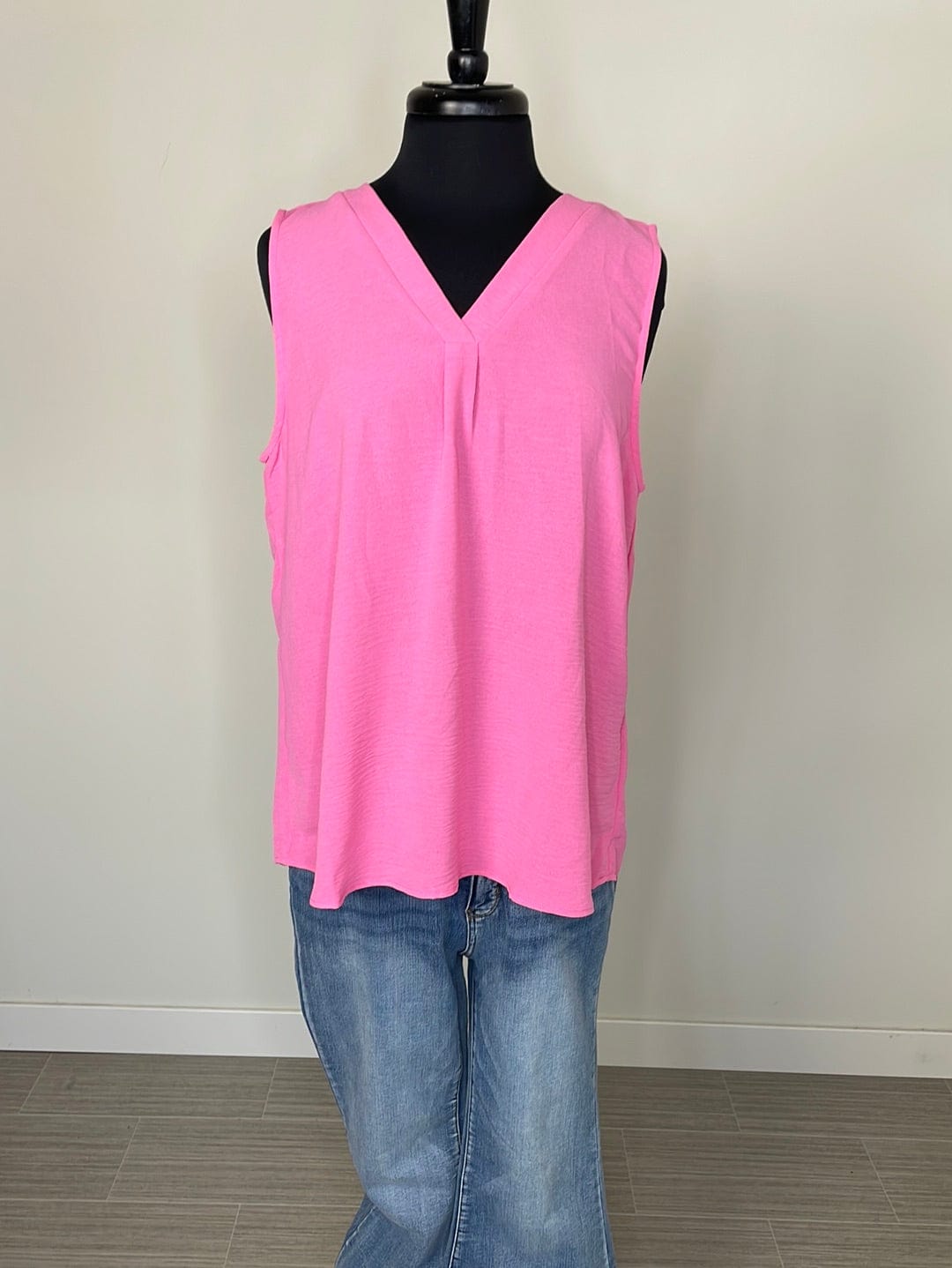 Pink Cosmos Breeezy Vneck Tank
