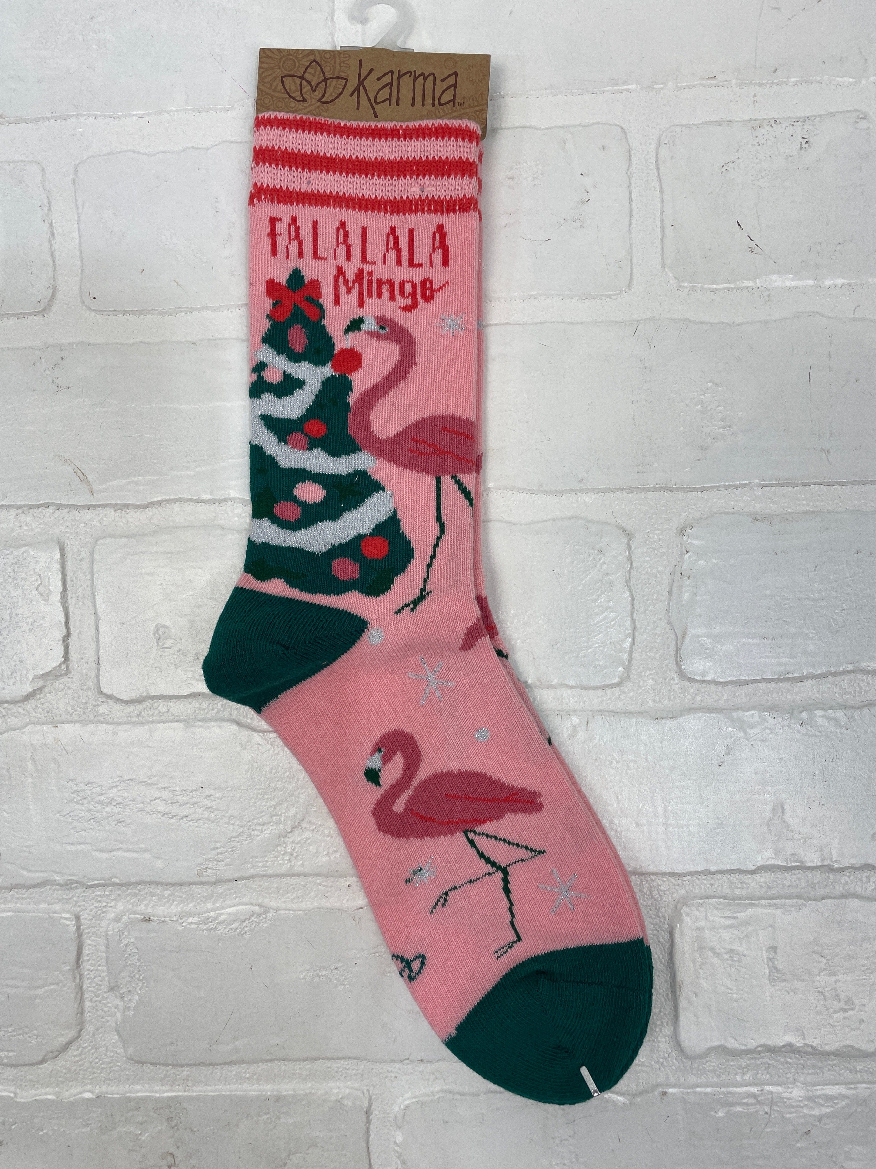 Flamingo Holiday Socks