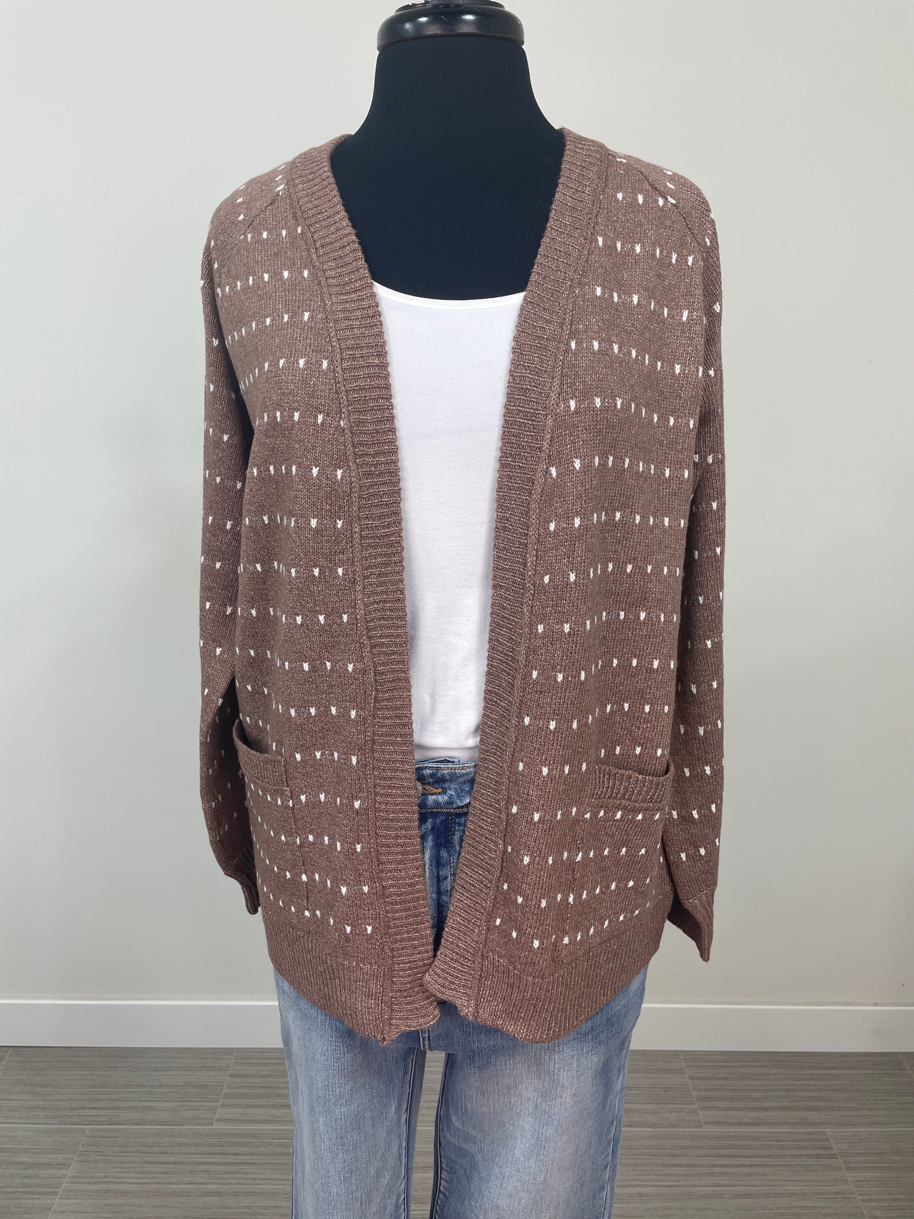 Cappuccino Polkadot Cardigan