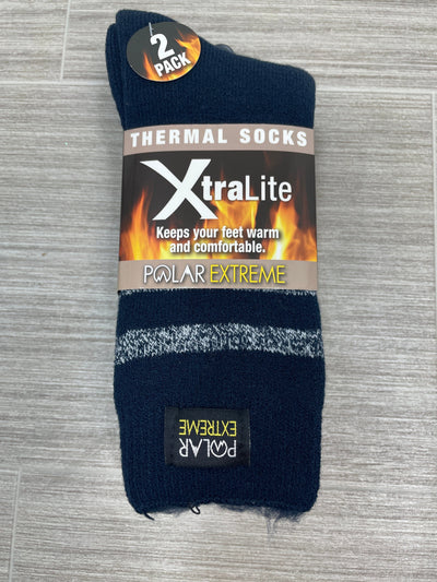 Polar Extreme Heat Xtra Light Men's Sock 2pk - Marbled & Stripe