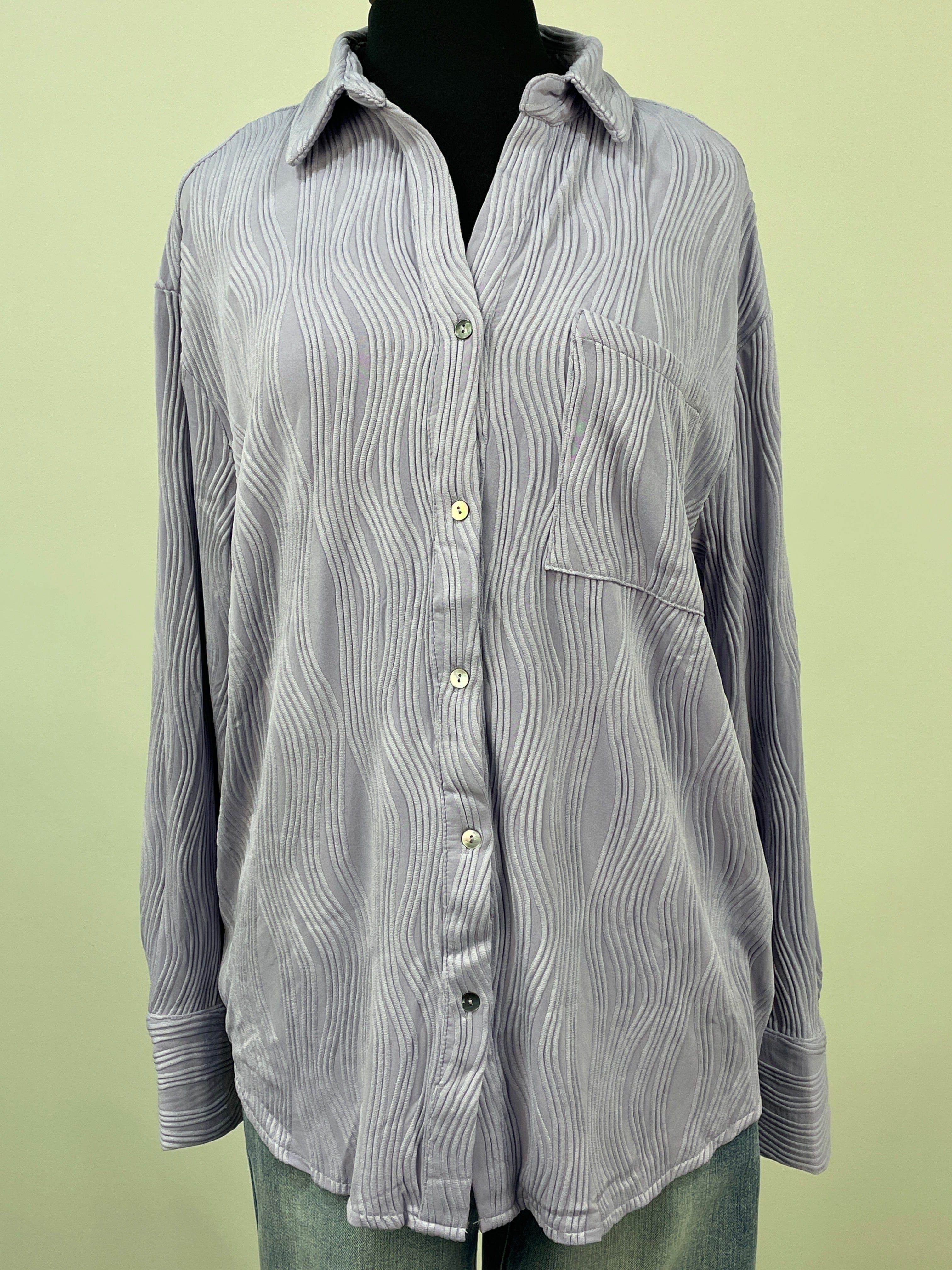 Lavender Button Up Blouse