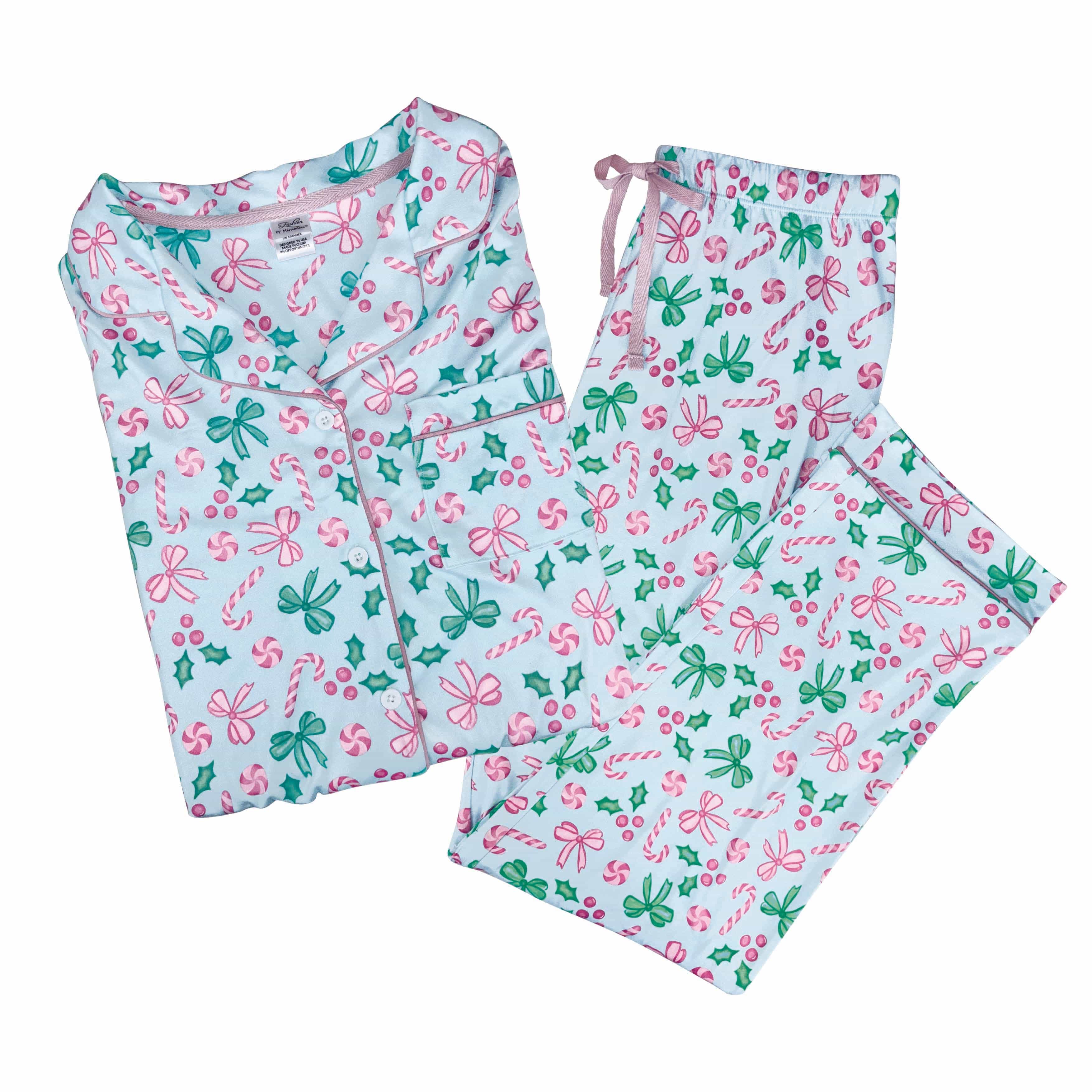 Sugarplum Wishes Button Down Loungewear Set