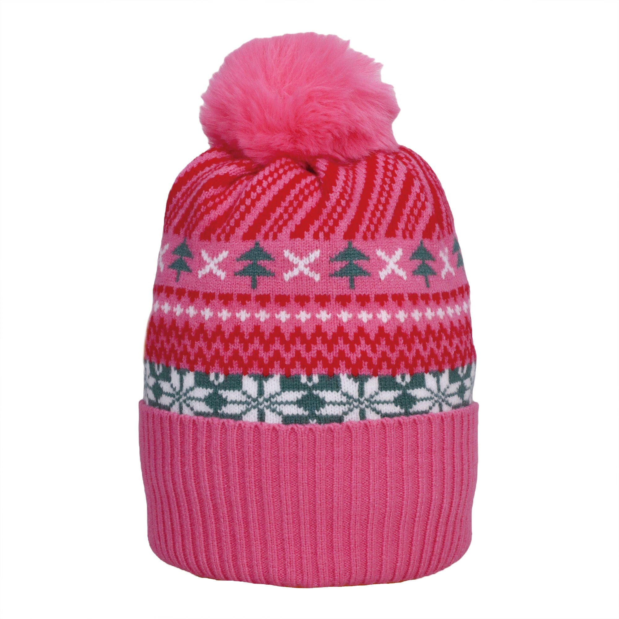Adaline Pink Snowflake Beanie