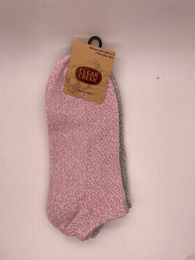 CC Pink & Grey Women's 2pk Marled Socks 24