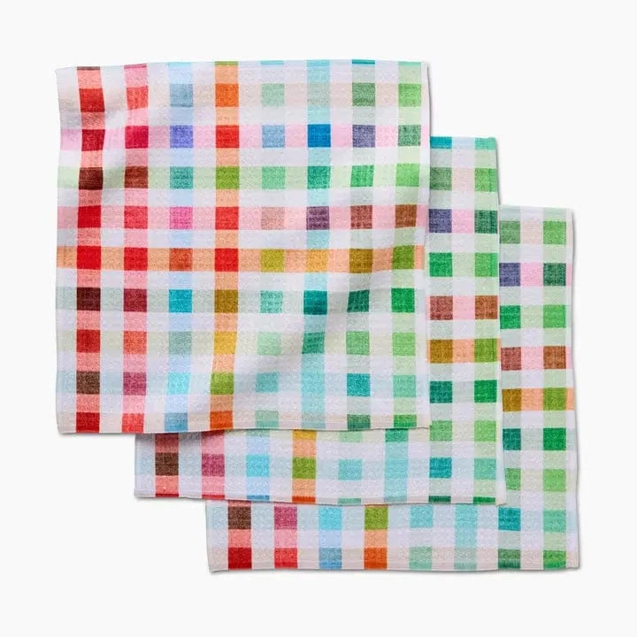 Geometry Woven Spring Plaid Dishcloth Set