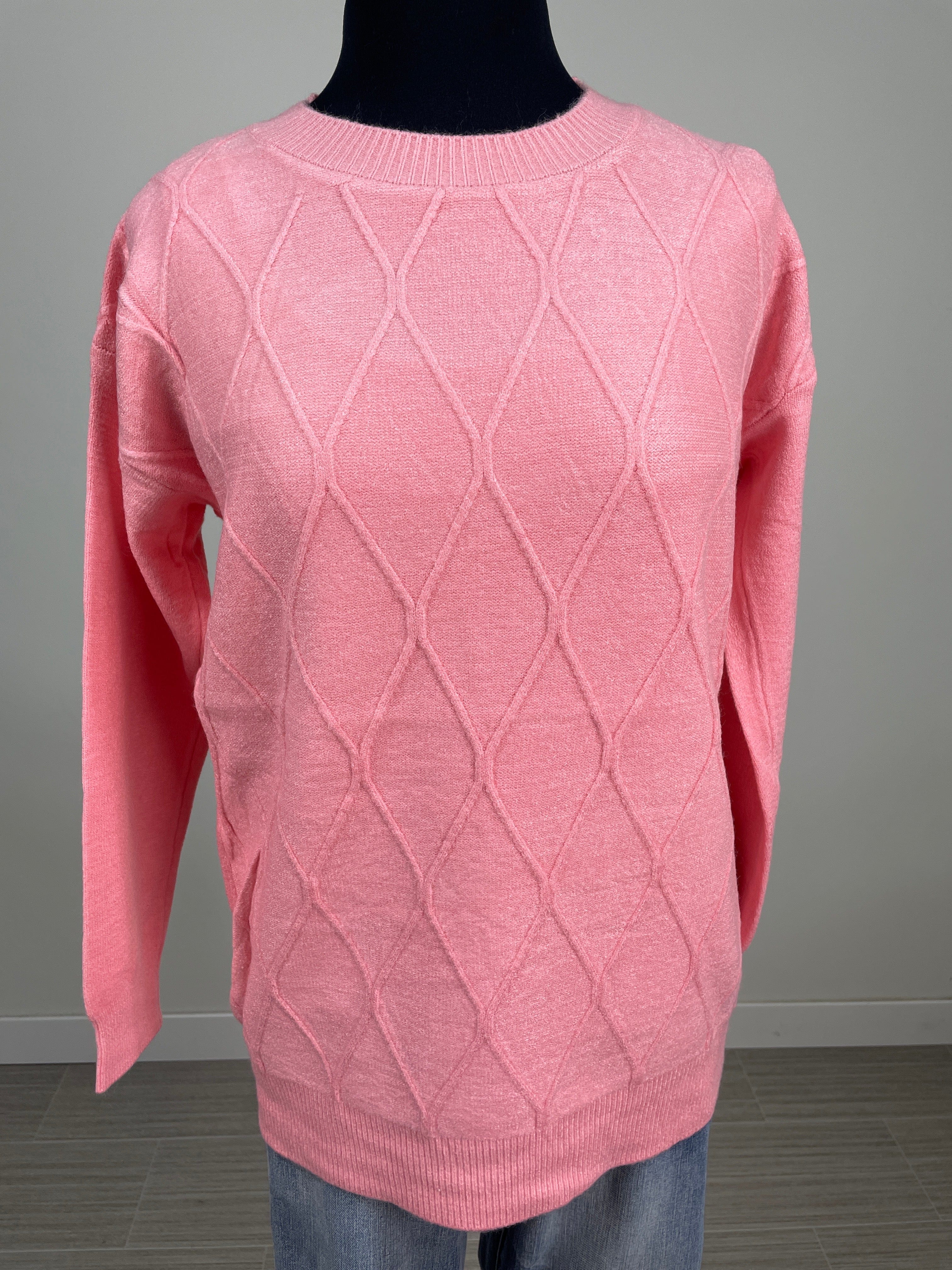Pink Diamond Pullover Sweater