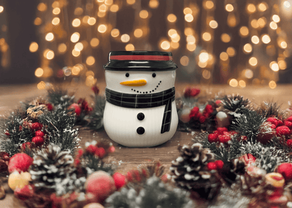 Snowman Candle Jar