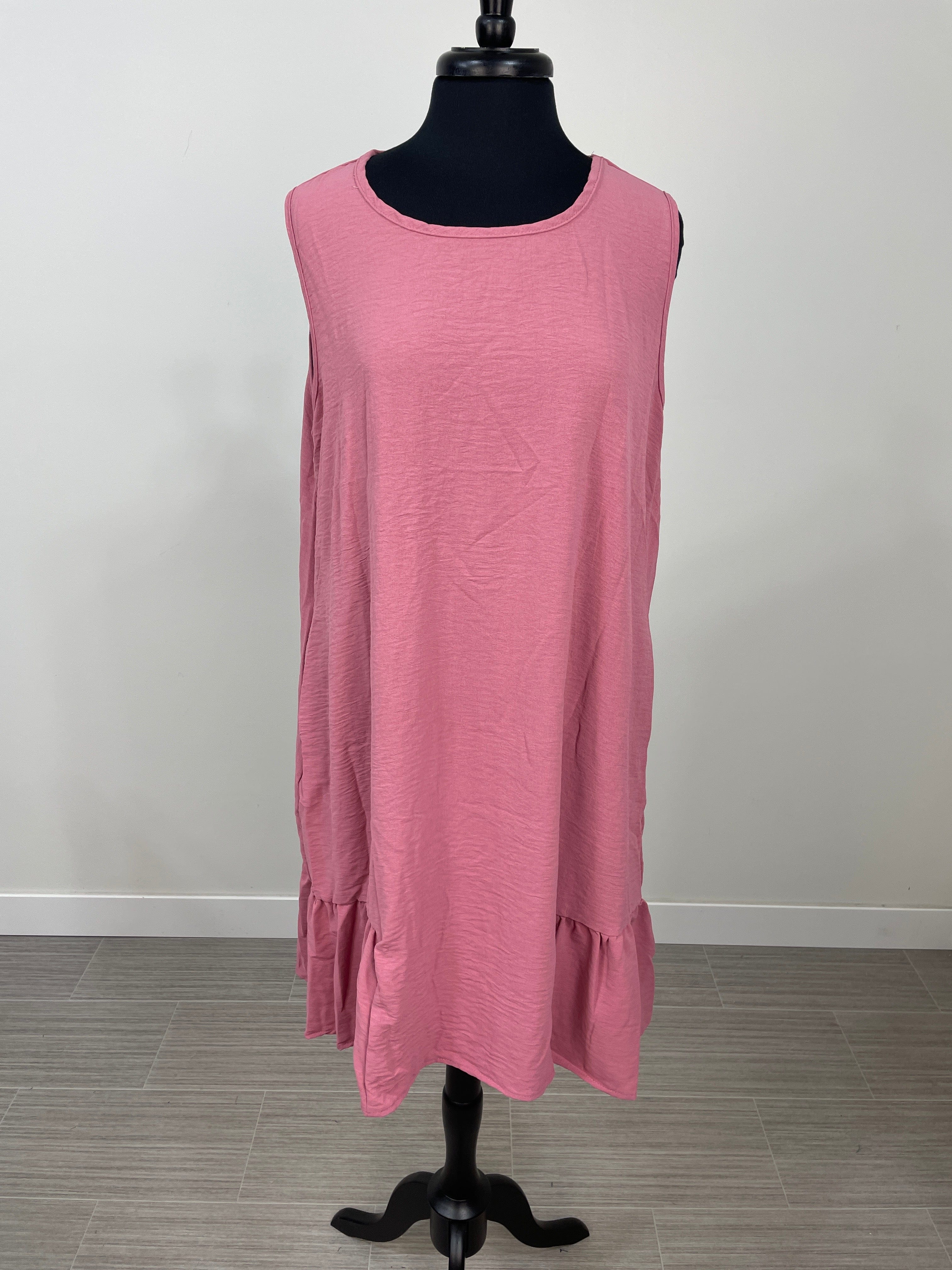 Rose Ruffle Hem Dress