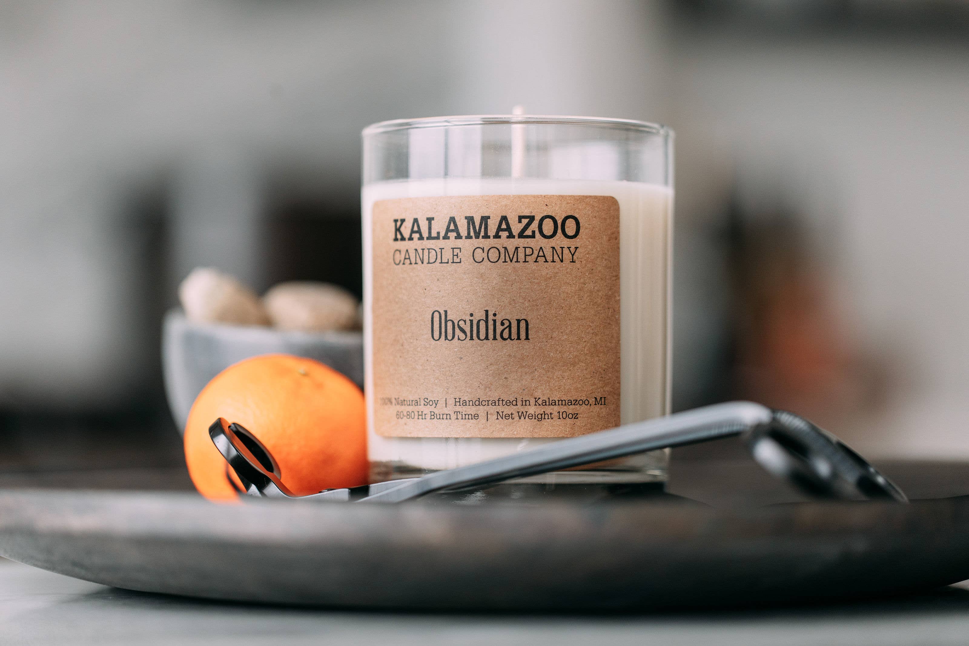 Obsidian Soy Candle 10oz - Hand-Poured Michigan
