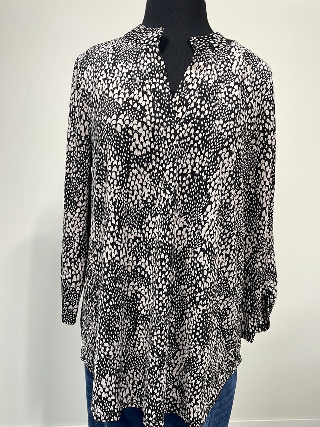 Black & Tan Patterned Lizzy Top