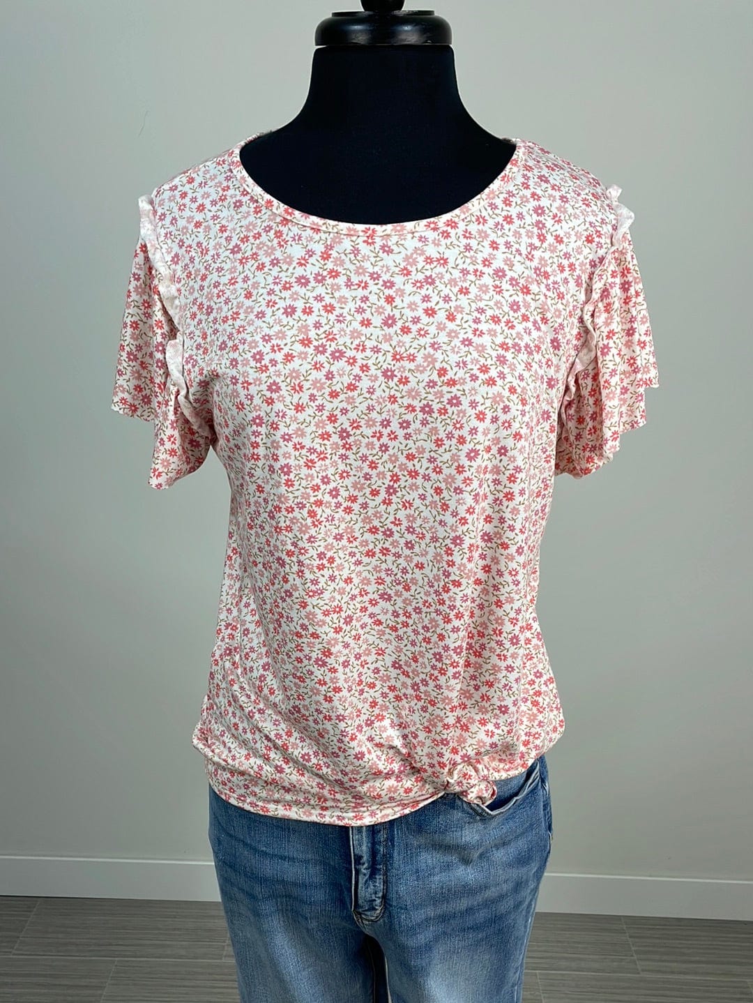 Pink Ditsy Gerber Daisy Top