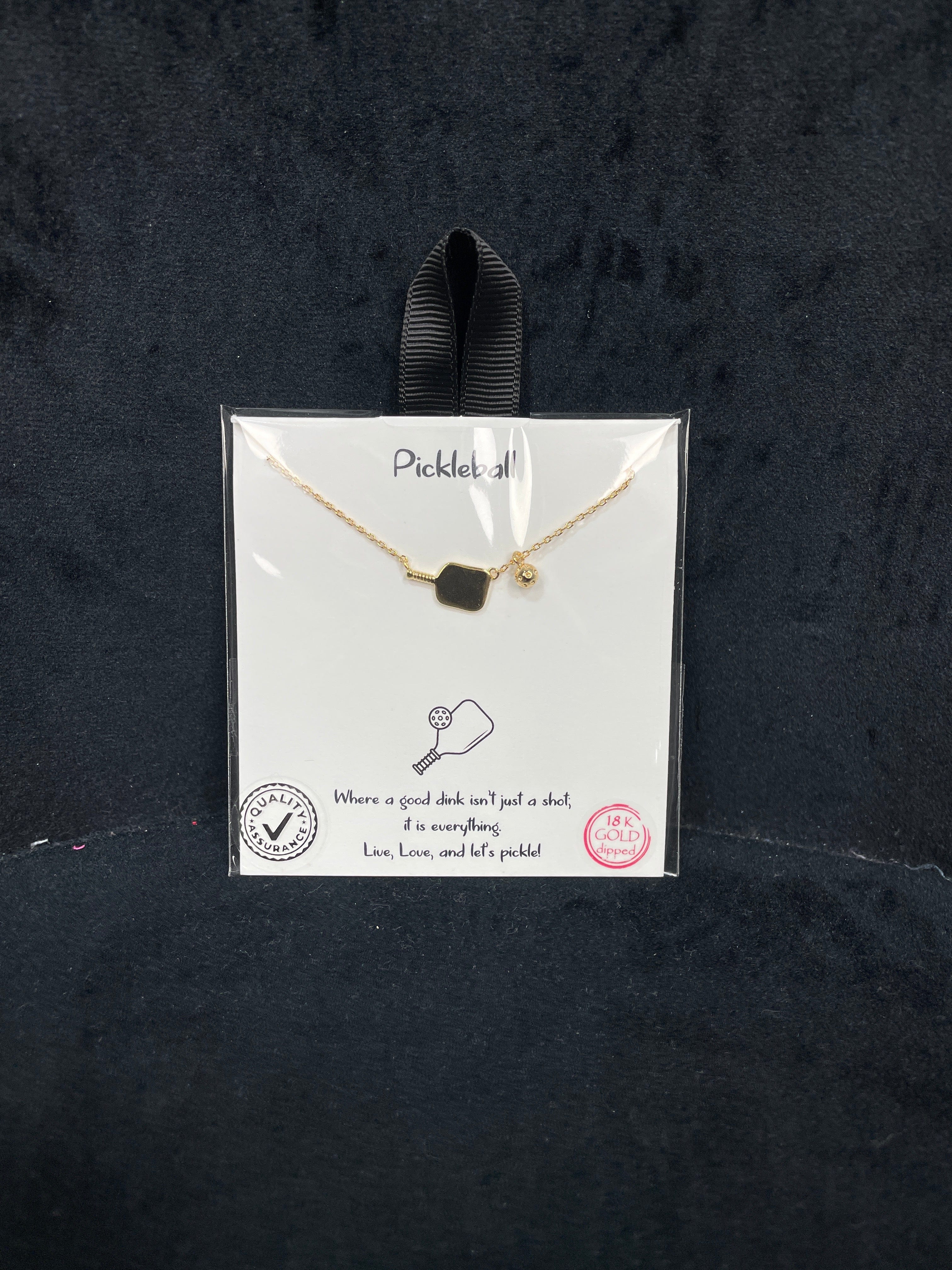 Pickleball Necklace - Gold