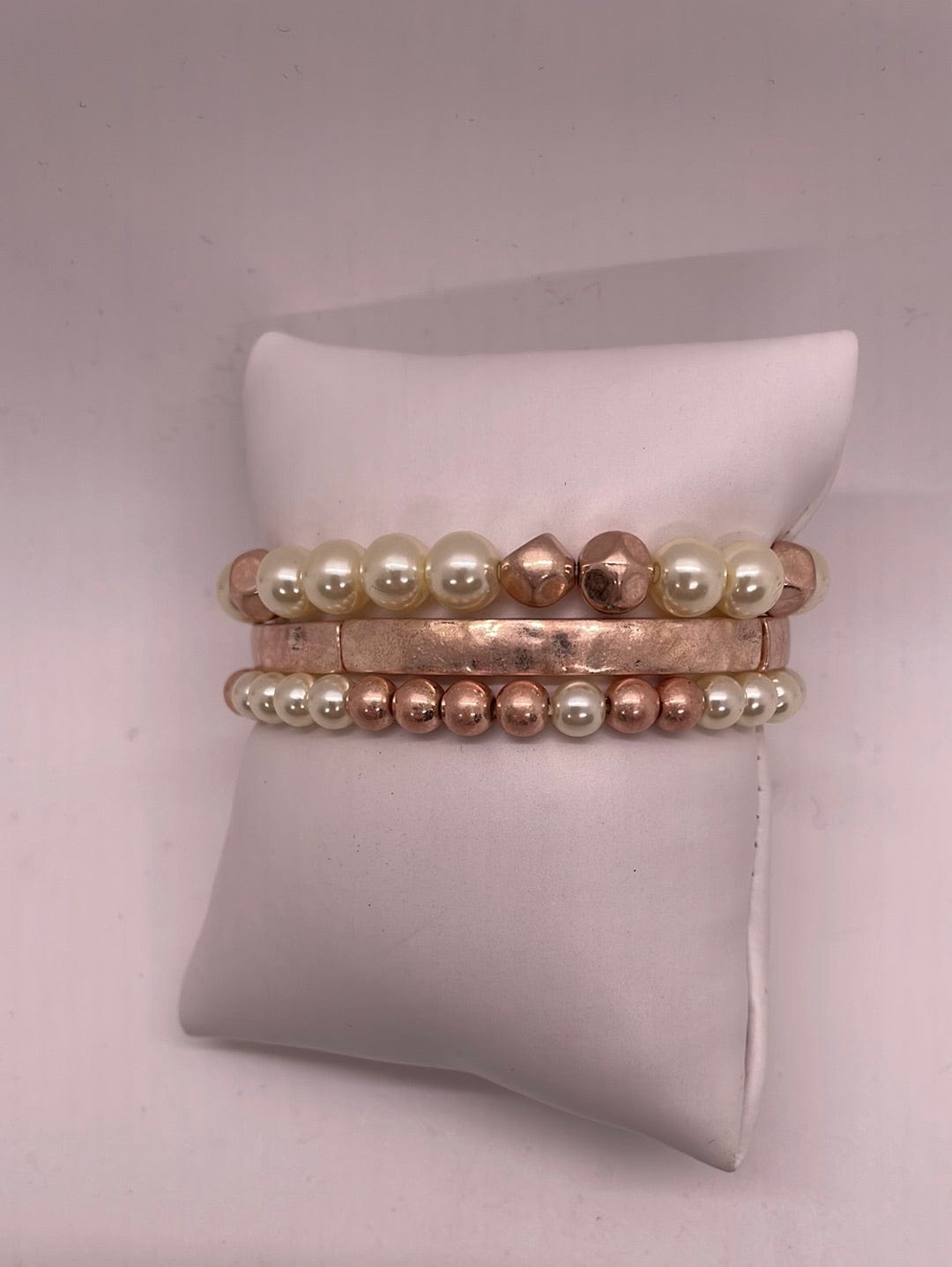 Pearl Rose Gold Bracelet Set